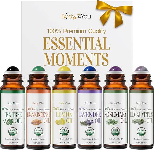 6PC Essential Oils Gift Set - Tea Tree Rosemary Eucalyptus