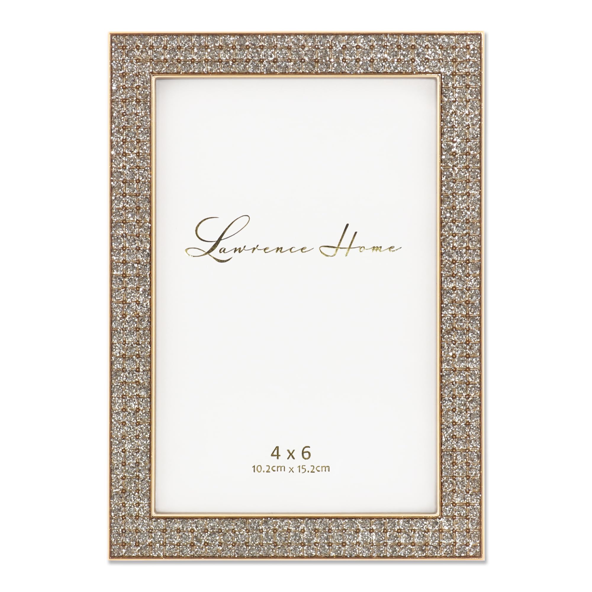 Cadre photo en métal doré de luxe Lawrence Frames 702446 finition pailletée