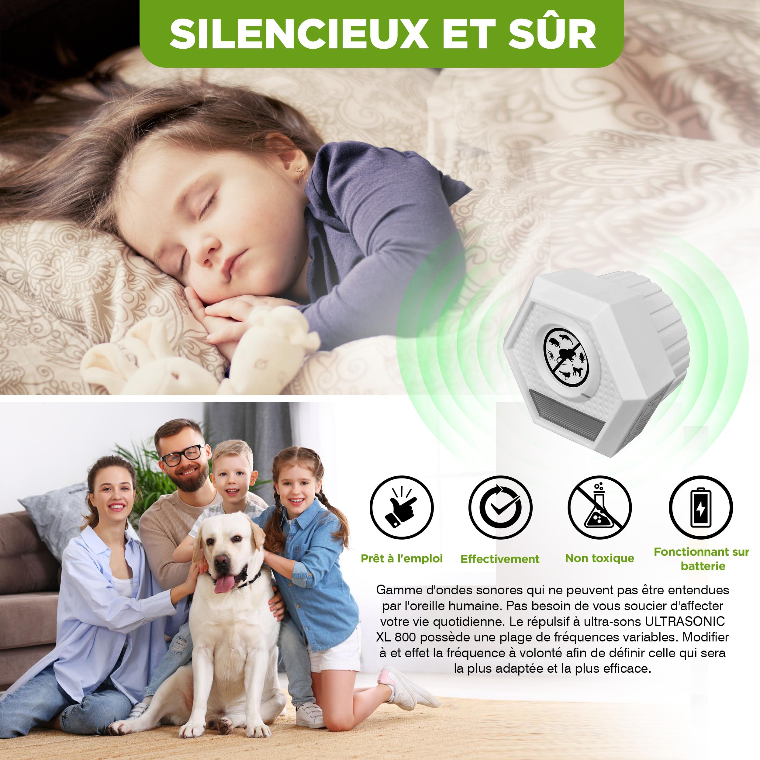 ISOTRONIC Lot de 3 Répulsif ultrasons Oiseaux Pigeon Chat Contre Pigeons Chats Chiens Animaux réglable Individuellement