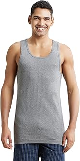 9922 Men's Super Combed Cotton Rib Slim Fit Racer Back Styling Round Neck Gym Vest