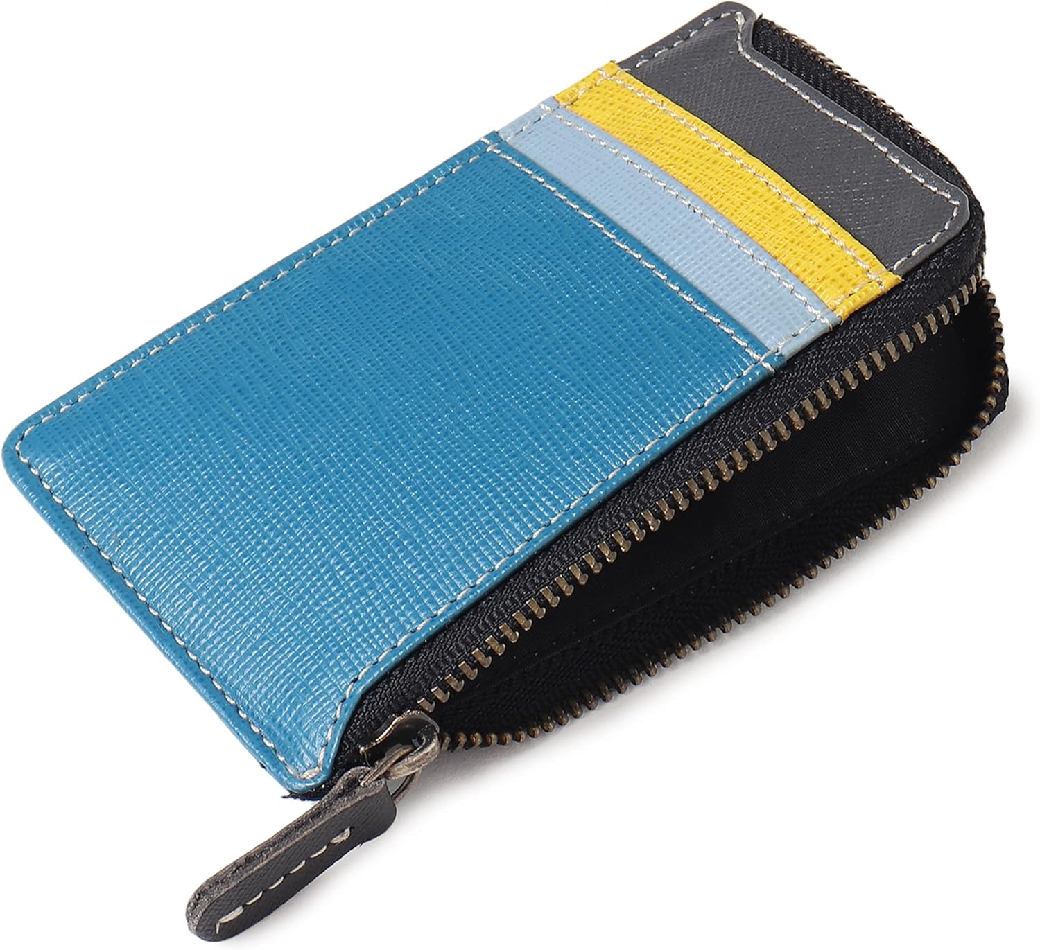 Genuine Leather Credit Card Holder Wallet for Women Men RFID Blocking Minimalist Card Holder Men, Small Wallet