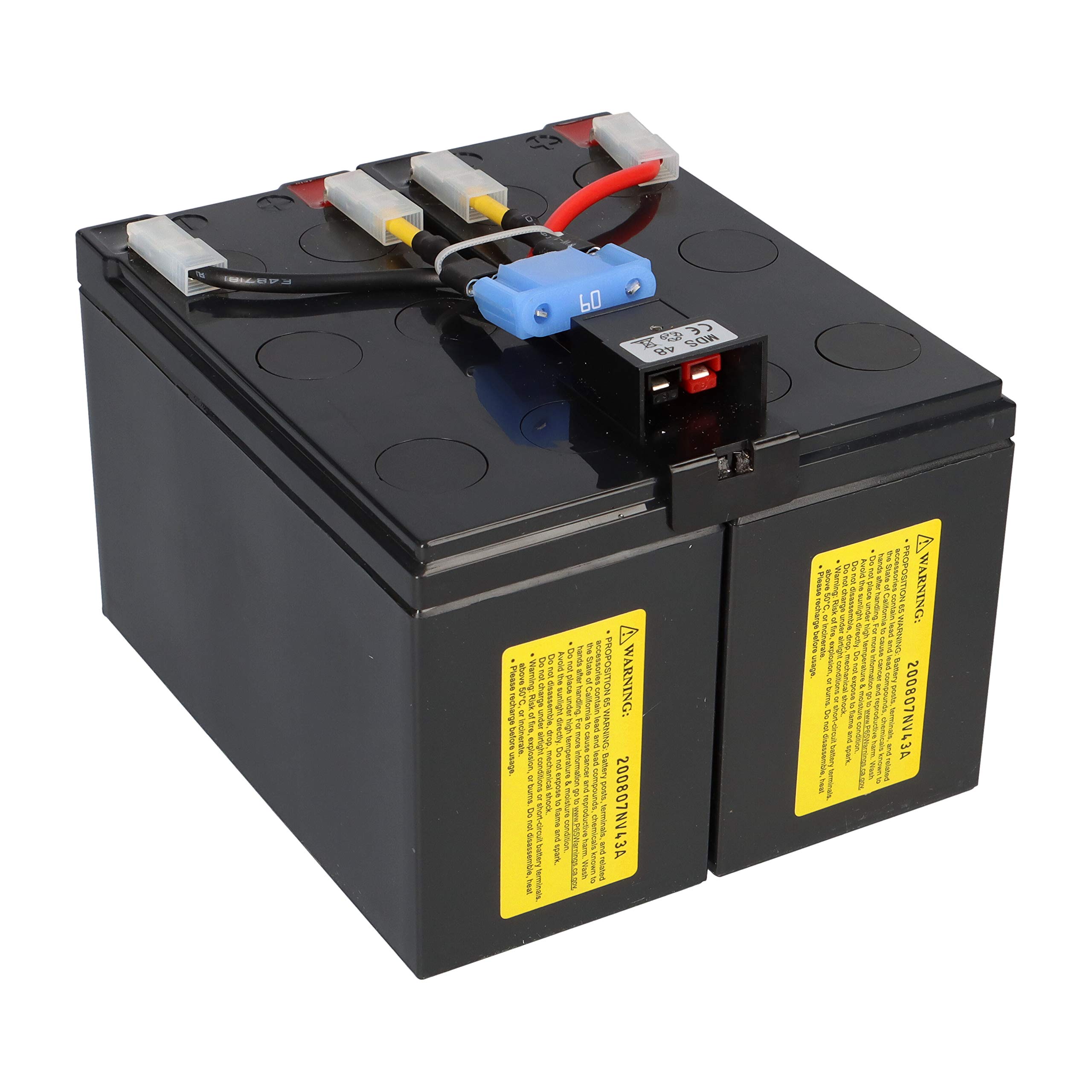 CSB-SCD48 kompatibler Akkusatz für APC RBC48 Plug & Play passend für APC UPS DLA750 DLA750i SIA750ICH-45 SMT750 SMT750I SMT750ICH SMT750TW SMT750US SUA750 SUA750I SUA750IX38