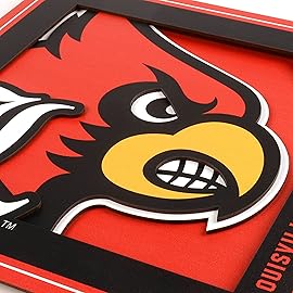 YouTheFan NCAA Louisville Cardinals 3D Logo Series Wall Art - 12x12