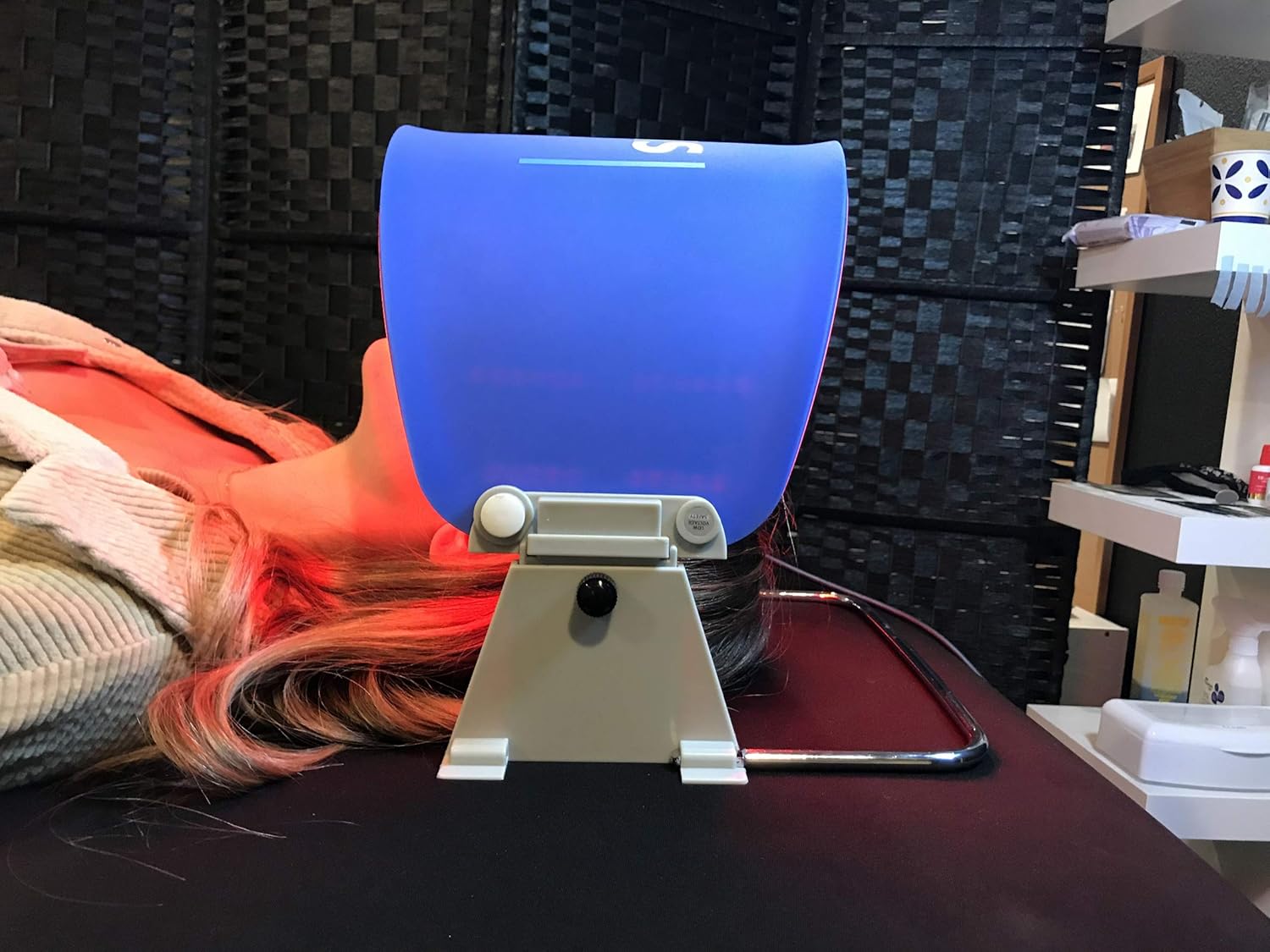 LED Light Therapy Facial T-r-eatment Facial Skin Care Mask Skin R-e-juvenation Photon Device For Face Black Spot Remover A-cne Reduction beauty tool, Blue