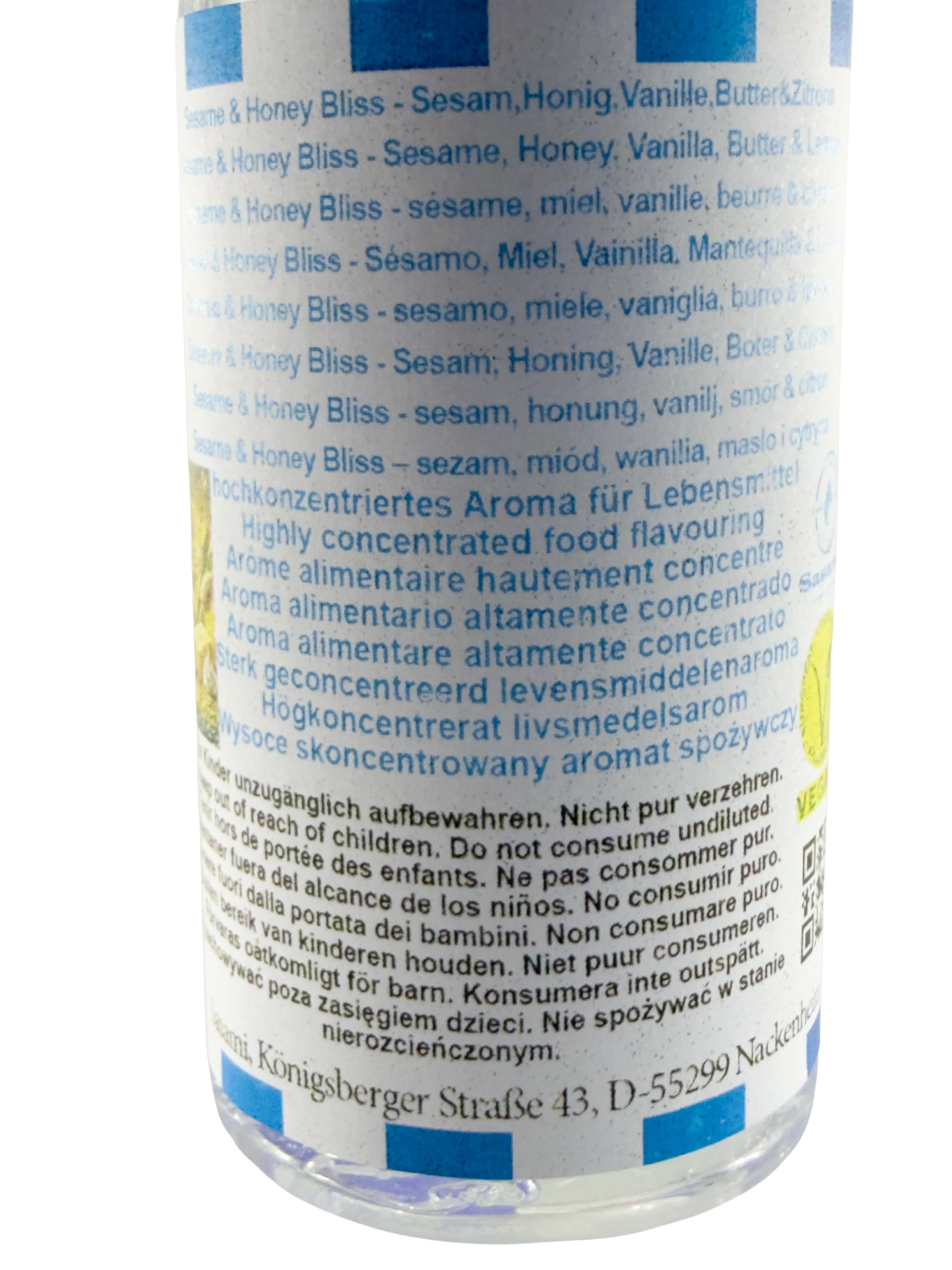 Sesame & Honey Bliss - Sesam,Honig,Vanille,Butter&Zitrone Aroma Konzentrat - Vegan - Sasami - 100ml