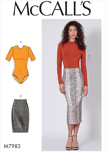 McCall Pattern Company McCall's - Jersey y falda ajustados para mujer, tallas 6-14, color blanco