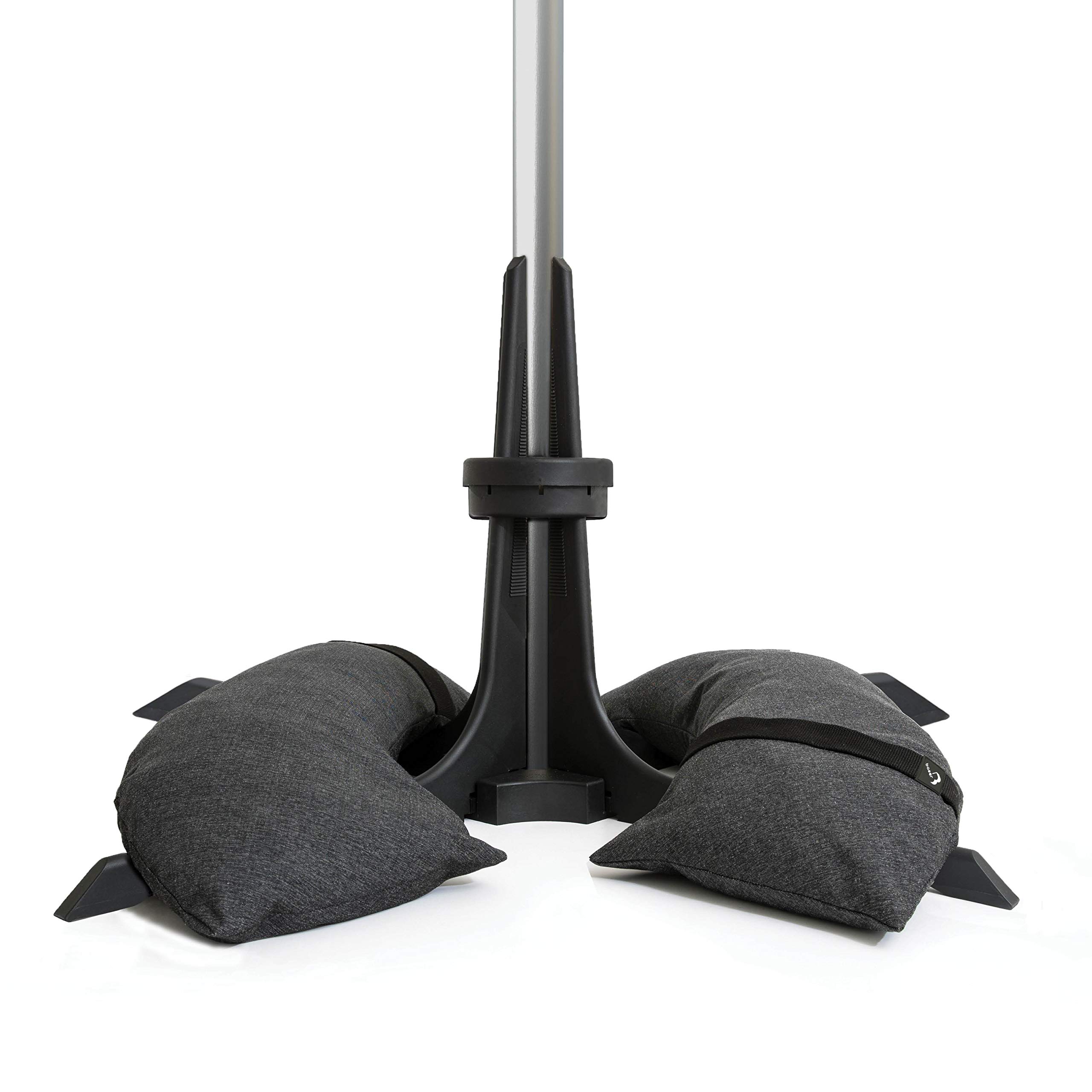 Baser Original Umbrella Base with Fillable Sandbags - Patio Stand Fits 25 to 48 mm Poles - Stable Outdoor Holder with BaseLock System - Sand Filled Design