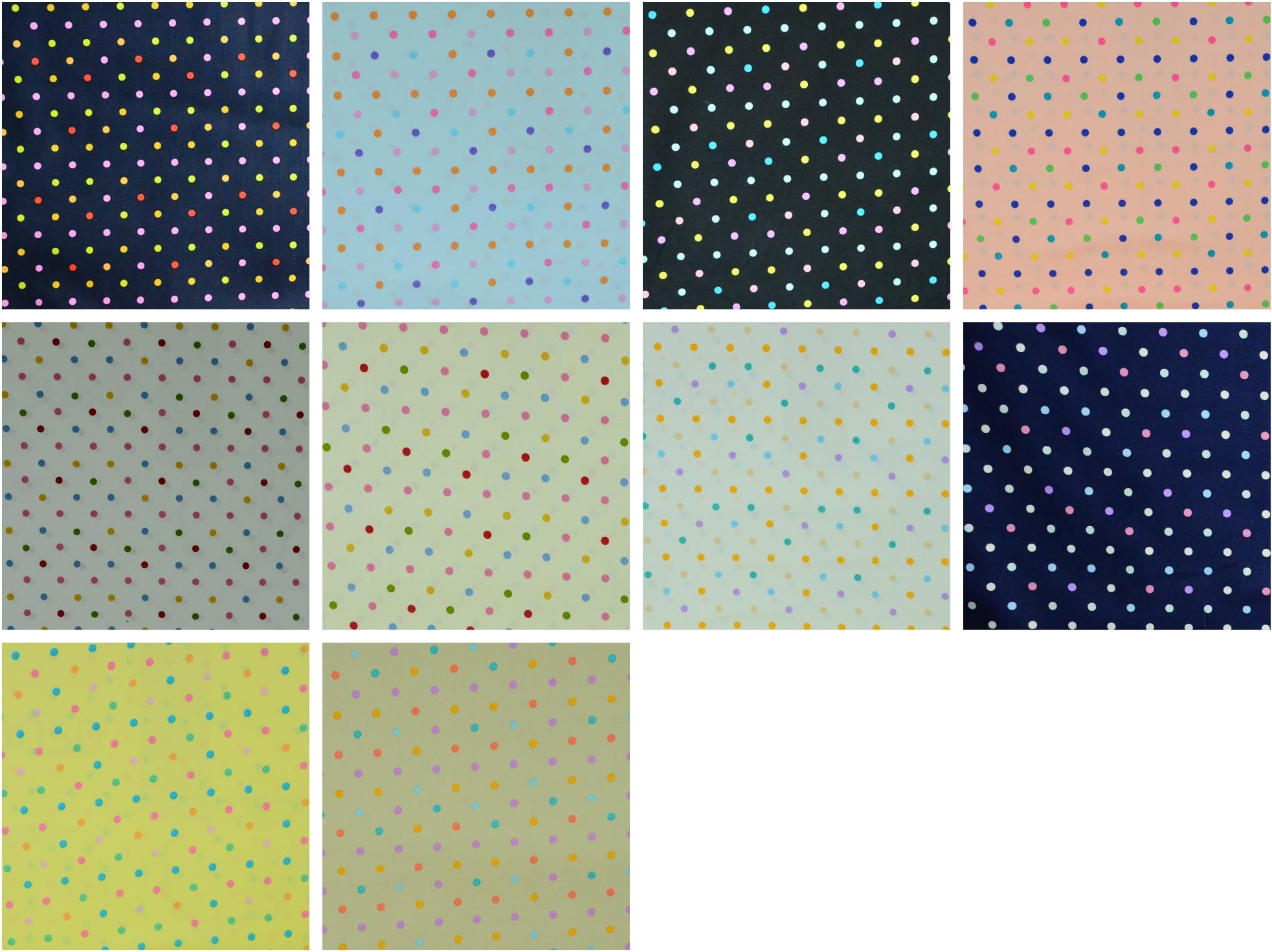 Polka Dots Polycotton Jelly Rolls Fabric Strips for Quilting, Patchwork, Arts & Crafts Big - Pack of 20 Strips Bundle (2.5" W x 45" L)