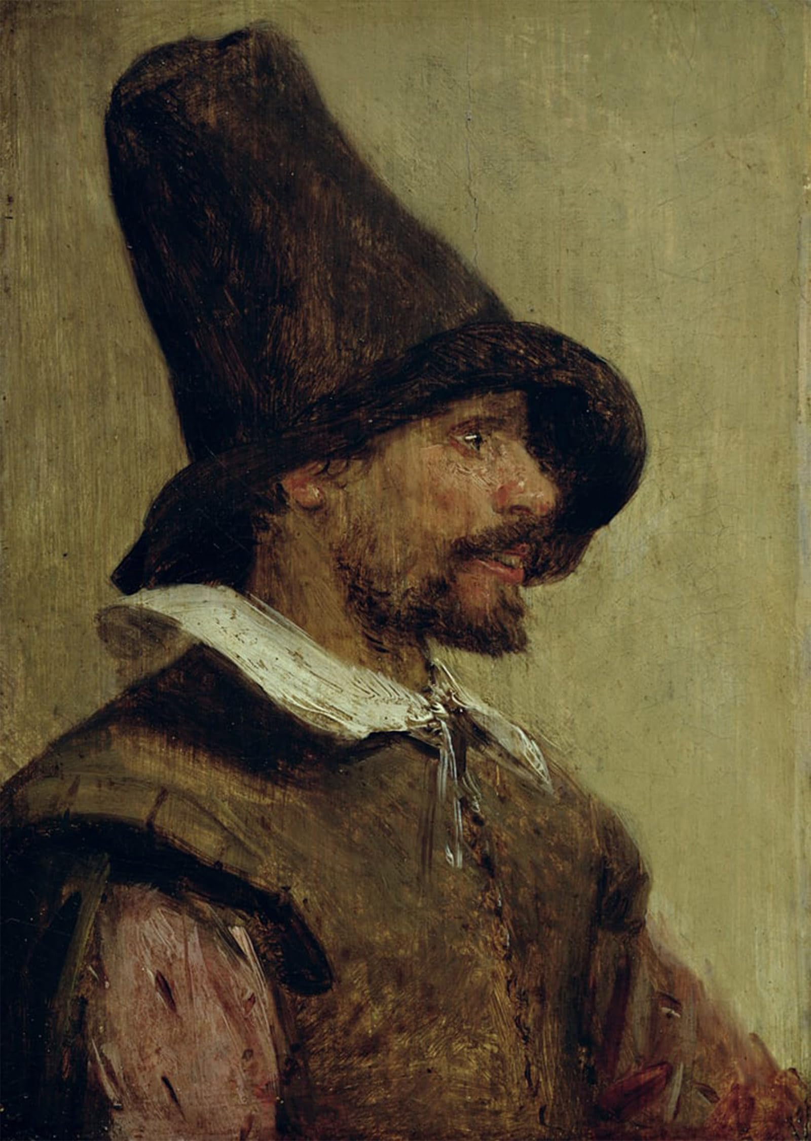 POSTERIIk Vintage Art Print Images Pictures Print Portrait of a Man by Adriaen Brouwer Modern Colour Posters for Office Home Decor 60x90cm