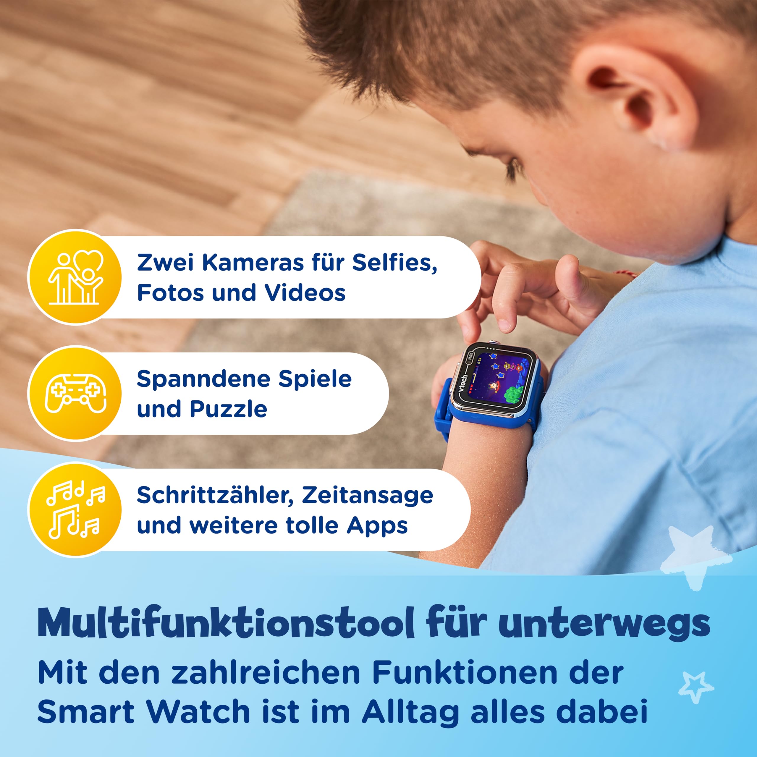 VTech KidiZoom Smart Watch MAX Blau - Kinder-Smartwatch