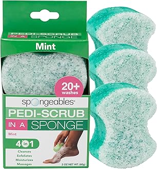 Spongables Pedi Scrub Foot Exfoliating 20+ Wash Sponge