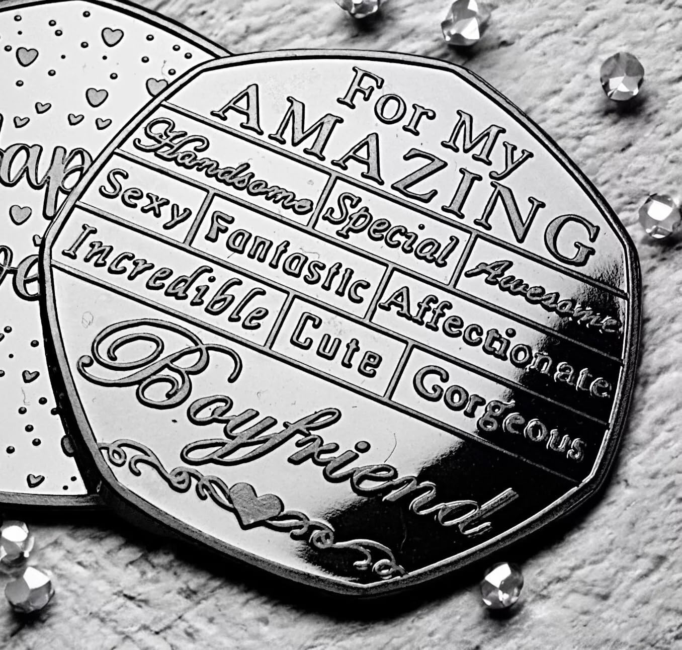 The Commemorative Coin Company Silver For My Amazing Boyfriend 'Happy Anniversary' Commemorative. From Girlfriend/Partner Gift/Token/Present