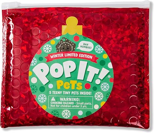 Miniatura 2 de POP IT! Pets Winter Limited Edition  Bolsa misteriosa navideña  5 nuevas mascotas en cada bolsa  Mini Pop It! Coleccionables  Perfecto relleno de