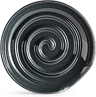 Vista 2 de Soporte para cuchara, soporte para cuchara con bandeja profunda para evitar derrames de salsa, soporte para utensilios para espátula, cuchara