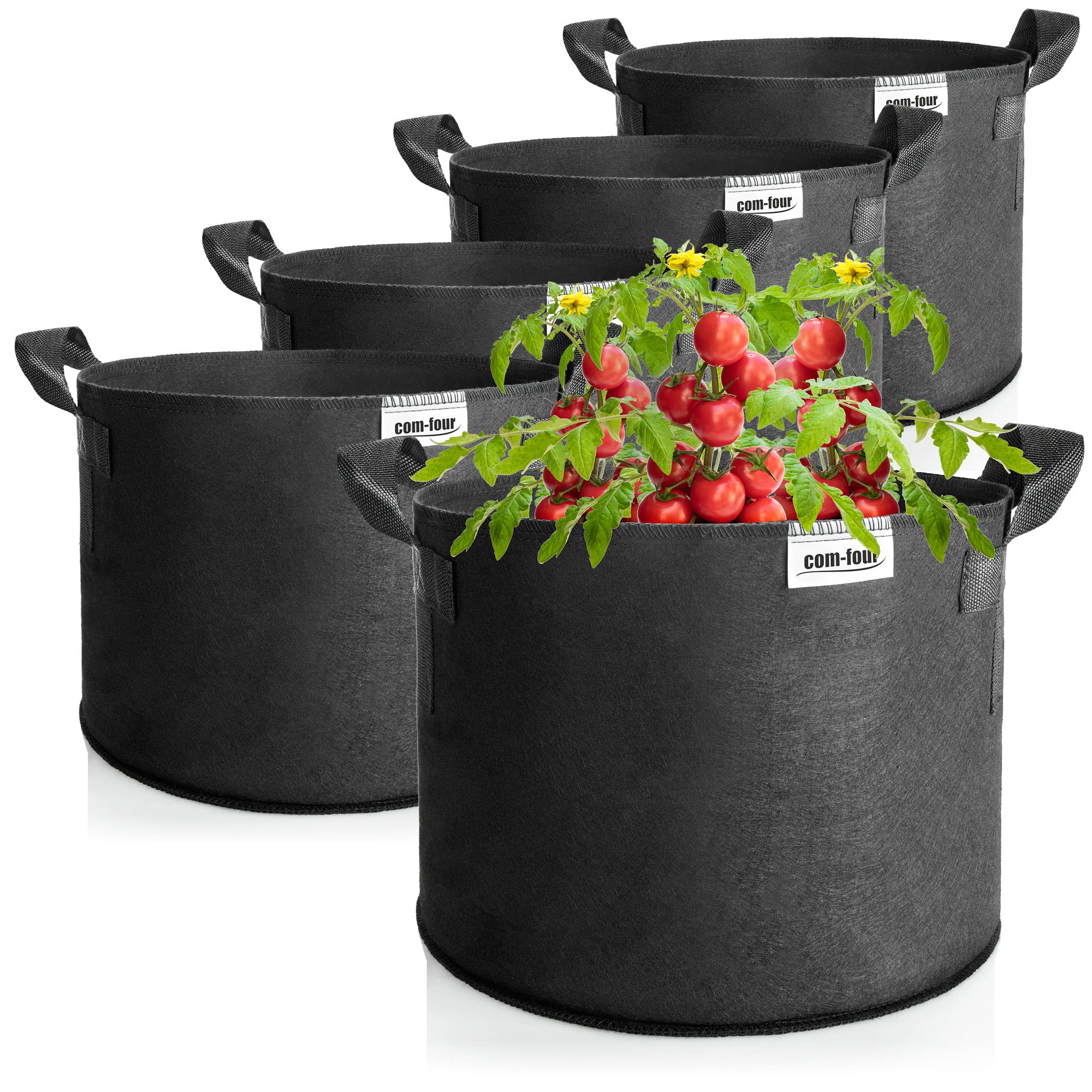 4 Sacchetti Per Patate Da 38 Litri (10 Galloni) – Con Finestra Visibile E Manici, In Tessuto Traspirante Per Piante Da Giardino - 2