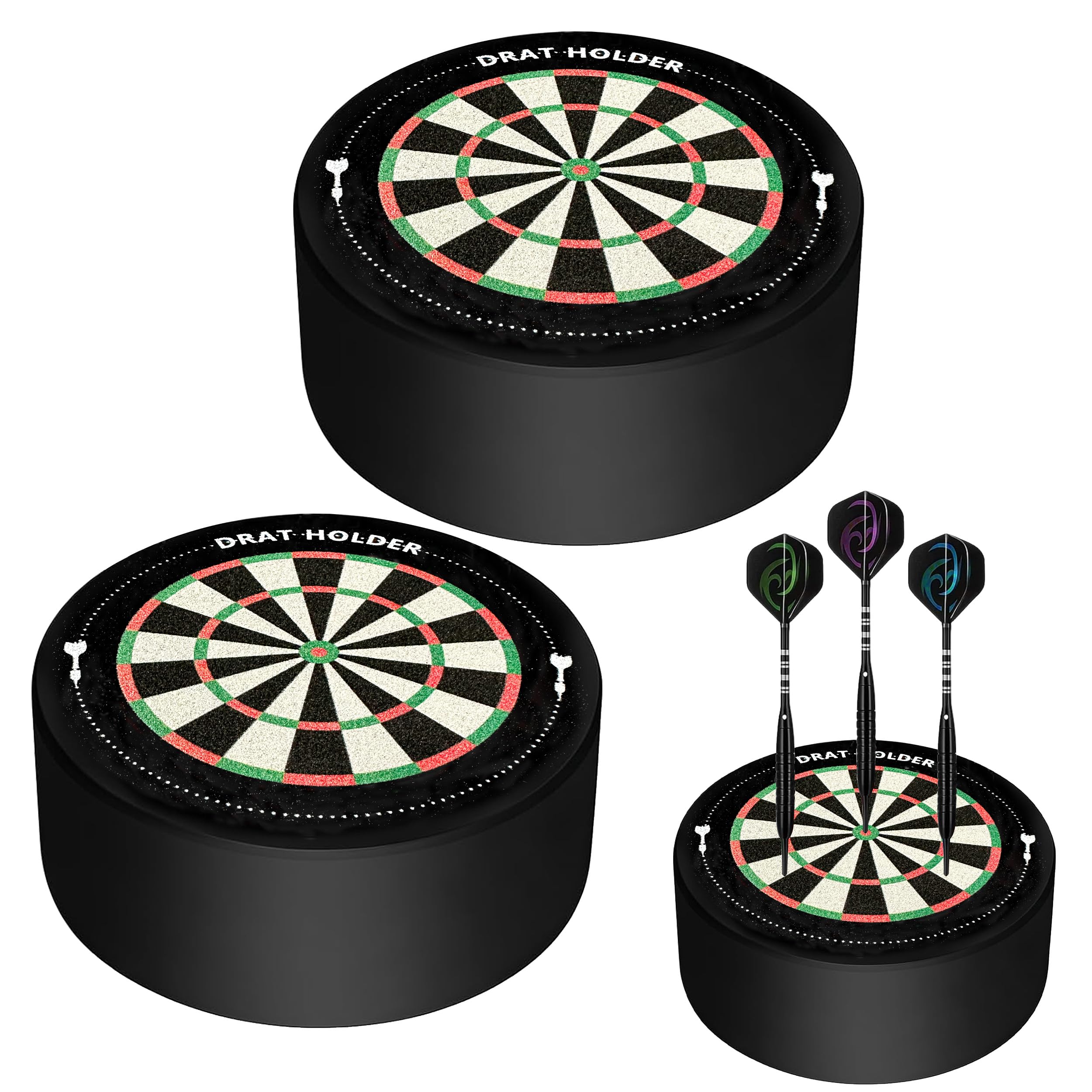 KEAGAN 3 PCS Dart Holder, Darts Accessories, Mini Darts Station Space-Saving Dart Dock, Dartboard Holder, Mini Darts Station Storage for Steel or Soft Tip Dart, Professional Dartboard Accessories