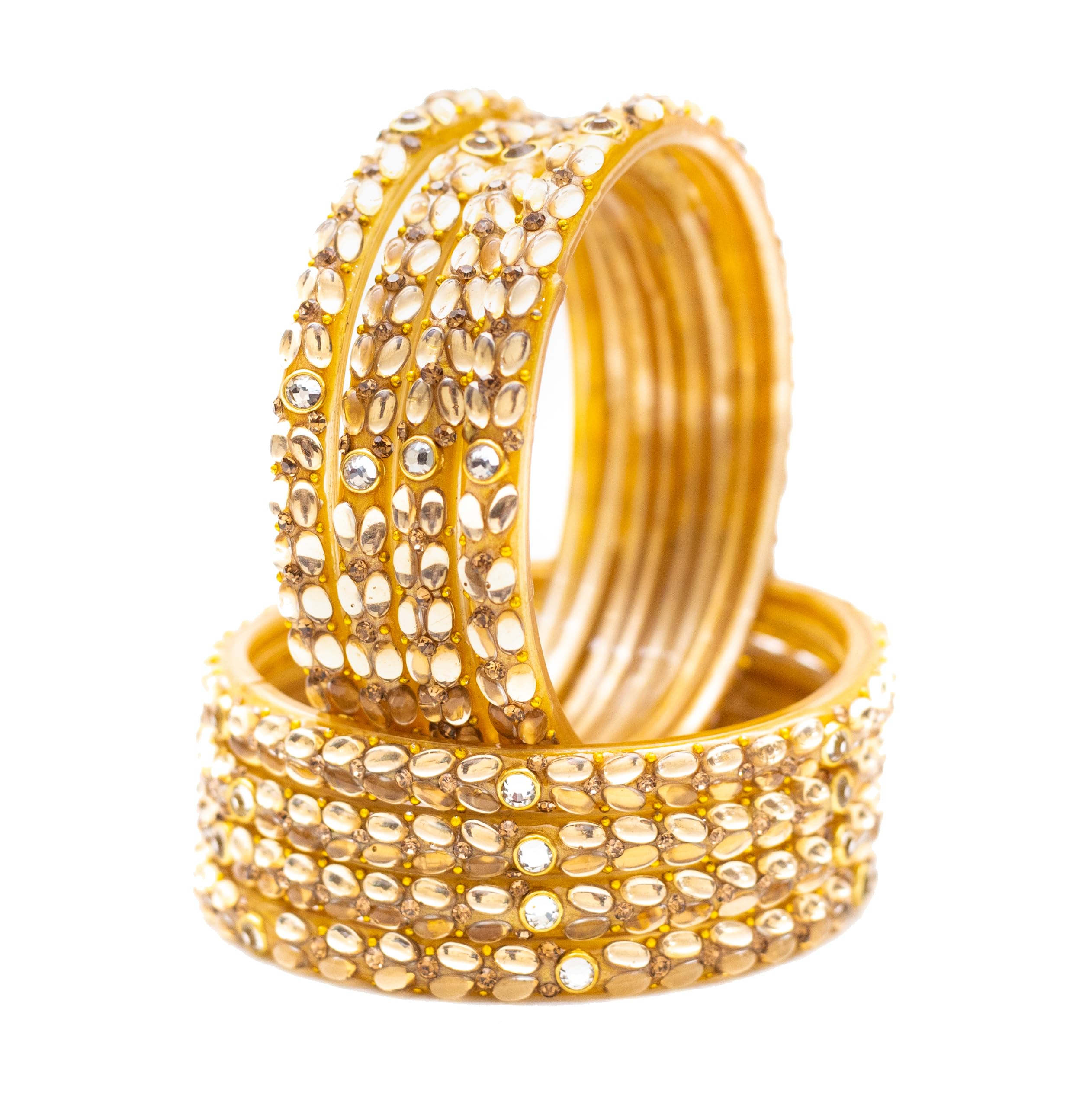 Swara Creations Glass bangles/churi set/thick golden glass bangles for women,Golden bangles kadaS252 (B0CCPCLVYM) Amazon Price History, Amazon Price Tracker