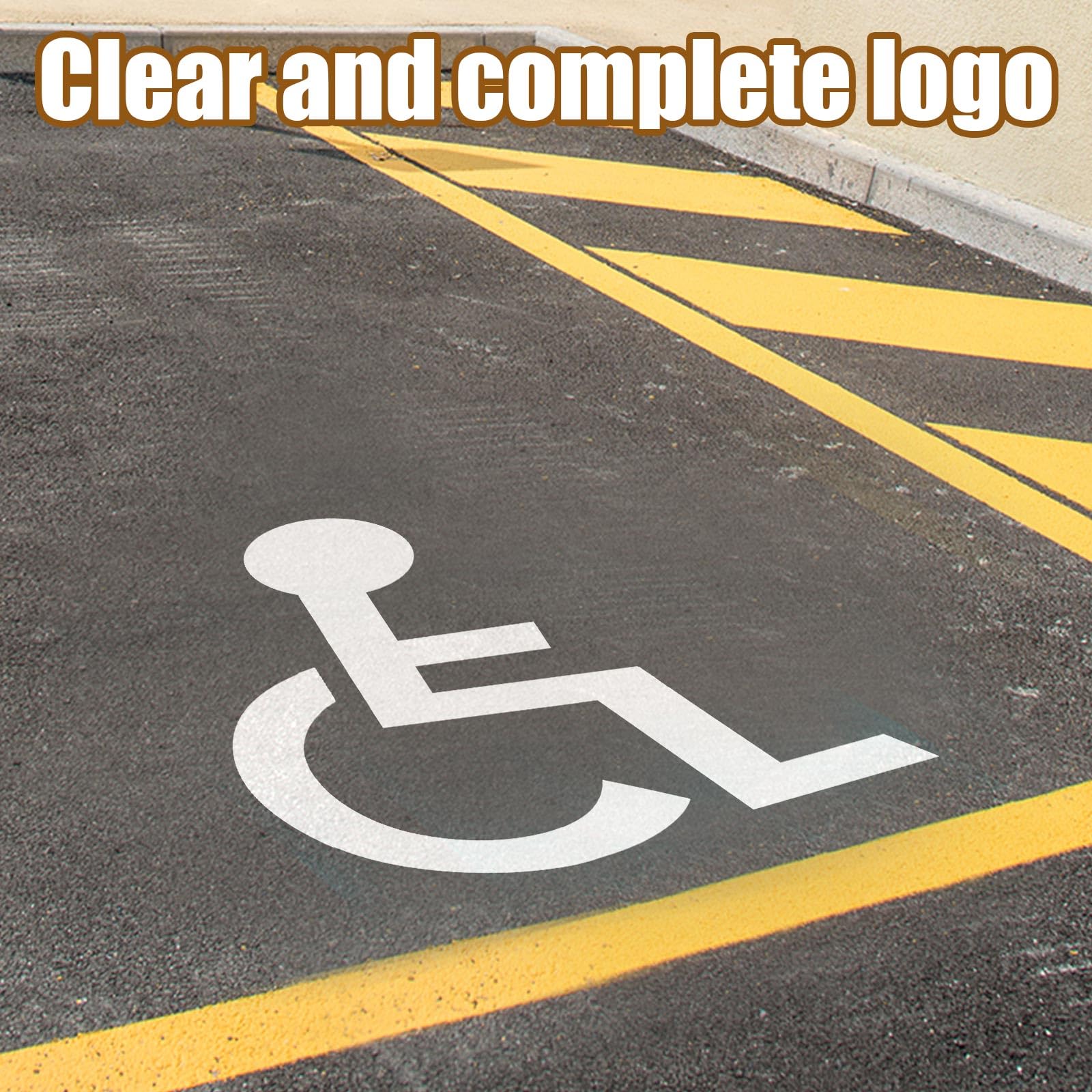 Behinderten Schablone für Parkplätze, ADA Behinderten Symbol Schablone Rollstuhlsymbol Behinderten-Vorlage Wiederverwendbare Parkplatz-Schablonen aus Karton zum Bemalen