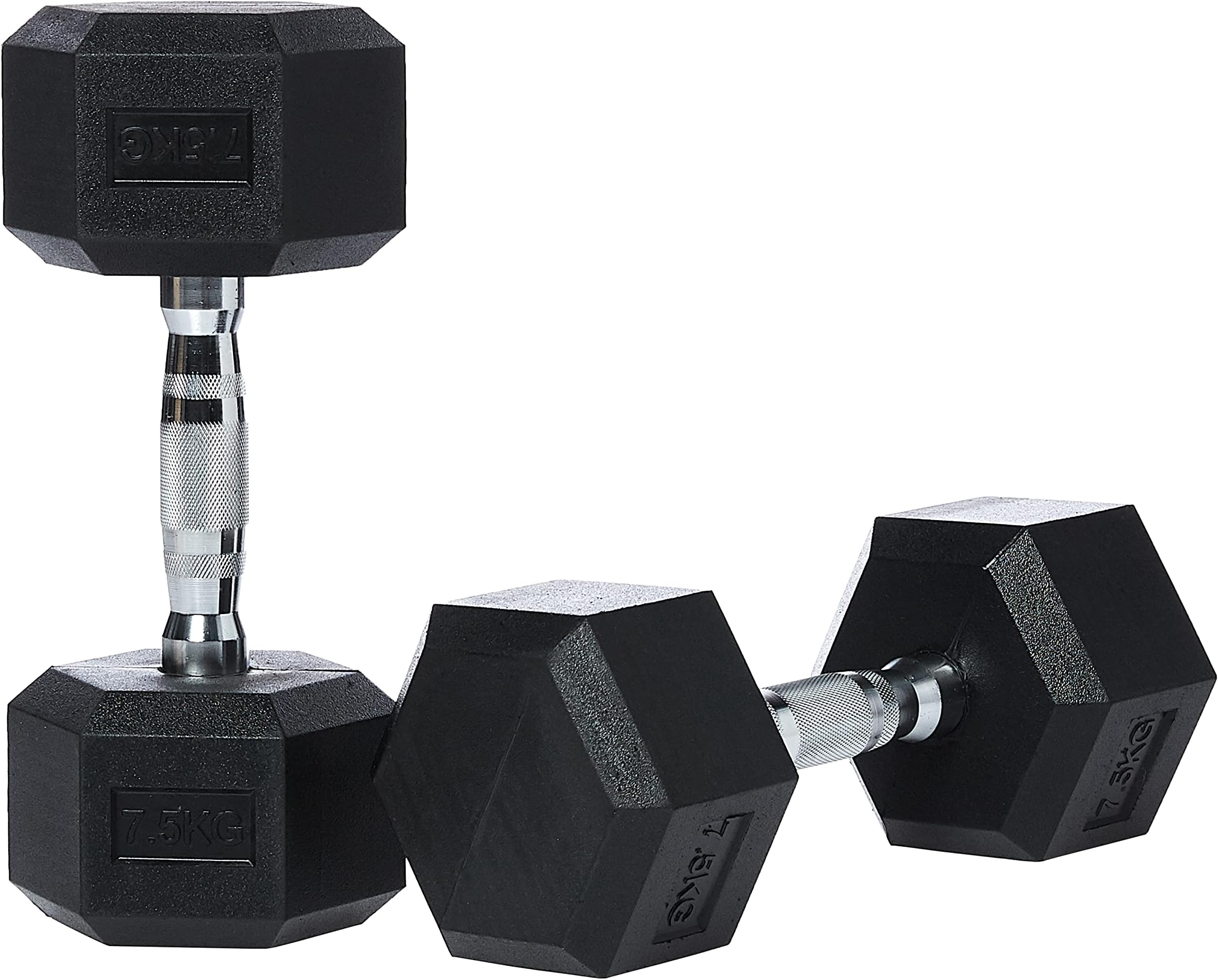 Rubber Hex Dumbbell in Kg- sold in pair-2 PCS