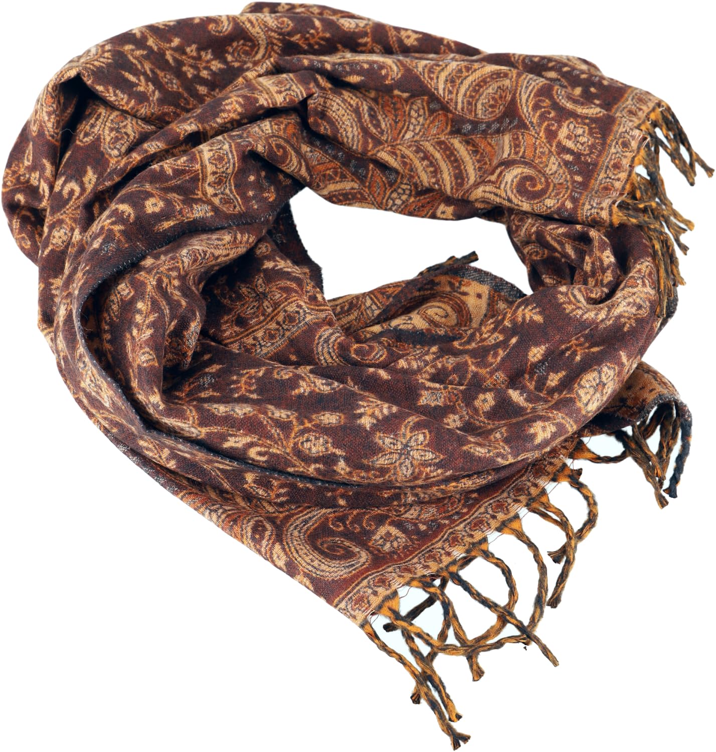 GURU SHOP Weicher Pashmina Schal/Stola mit Paisley Muster, Herren/Damen