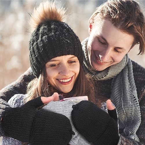 Miniatura 2 de Guantes térmicos USB 2 pares de guantes de calentamiento cálidos para invierno, calentadores de manos completos y medias, guantes de tejer lavables