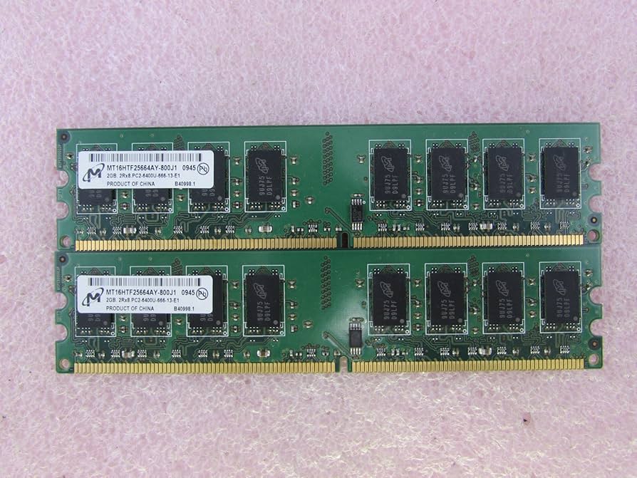 Micron MT16HTF25664AY-800J1 4GB 2 x 2G PC2-6400U DDR2 800