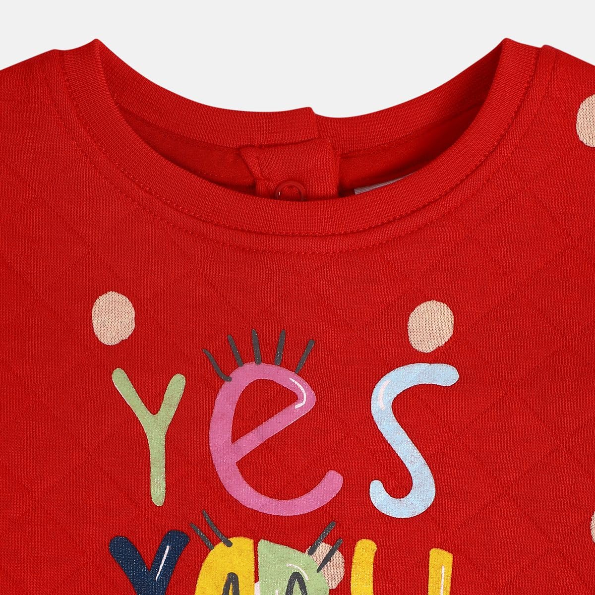 miniklub Baby Girls Round Neck Full Sleeve Red Color Knit Sweat Shirt (9-12M) 1