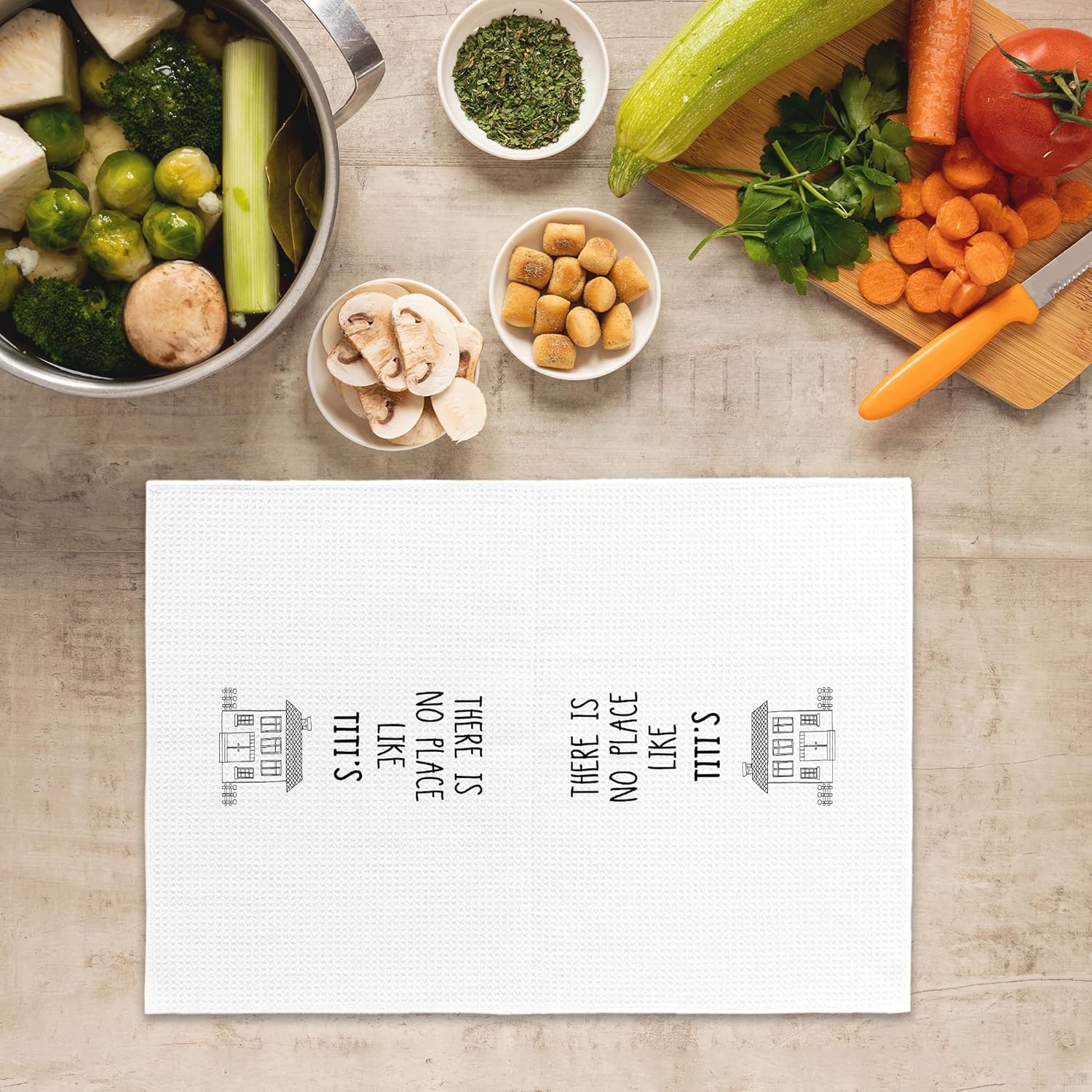 Titi Gifts Kitchen Towels, Gift for Grandma Titi, Mother Kitchen Gifts, Grandparents Gift from Grandson Granddaughter Grandchildren Grandkids Decorative Hand Towel Tea Towels 16x24 Inch - Image 5