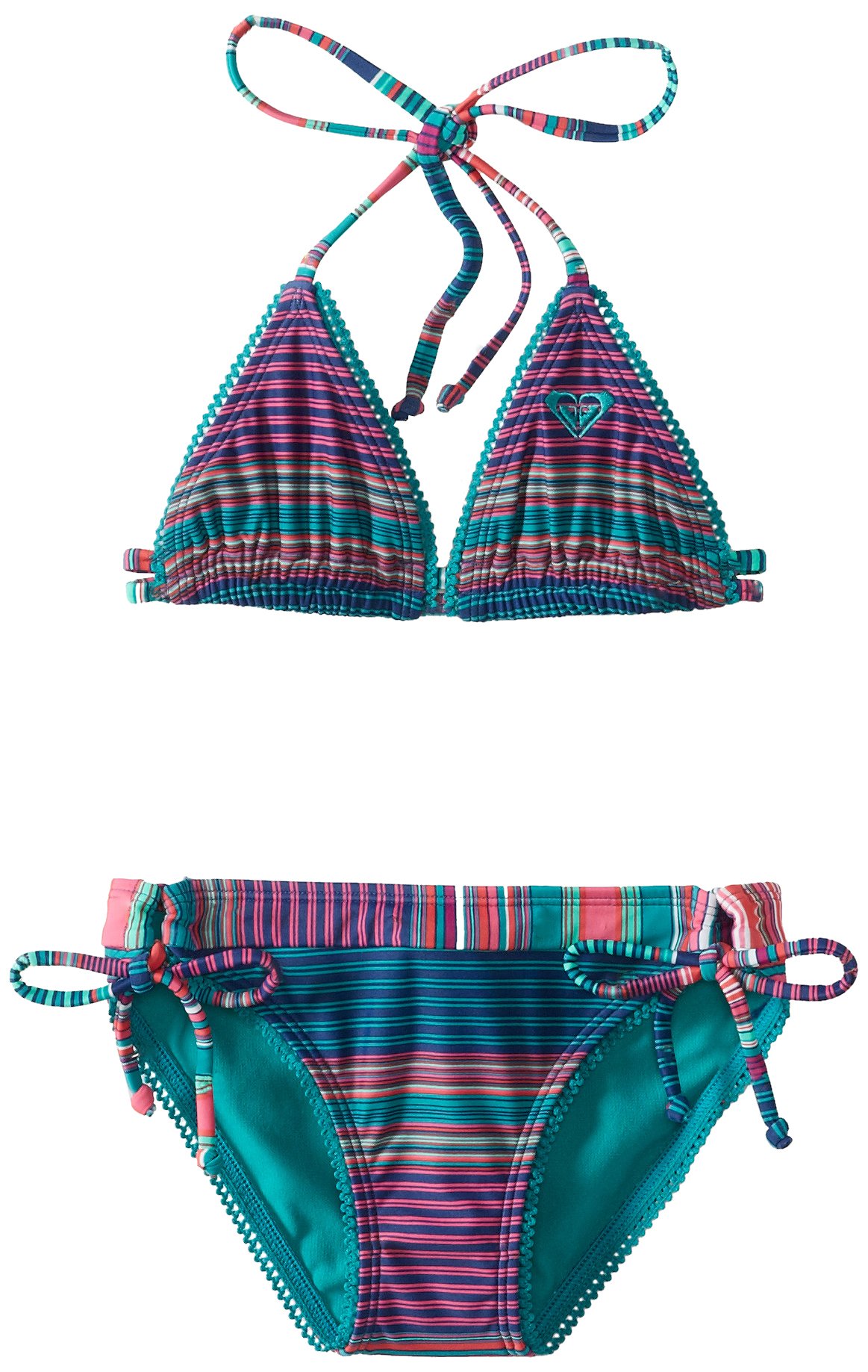 Roxy Big Girls' Slim Charm Double Casing Tri Swimsuit Set