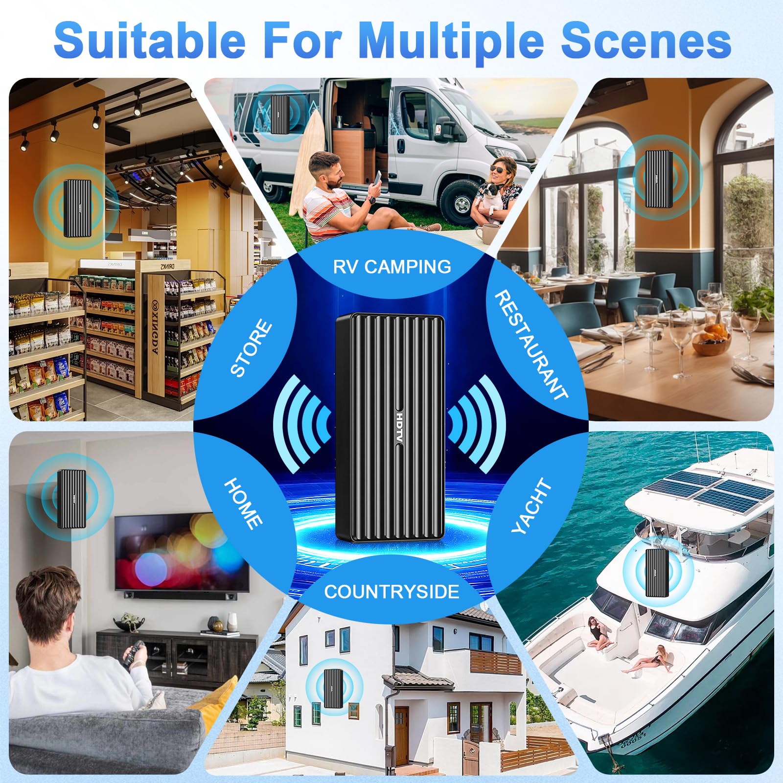 Antenna TV per Smart TV HD da interni, portata oltre 1000 miglia, antenna TV digitale esterna per canali locali gratuiti, supporta 8K/4K/1080P, cavo coassiale da 10 m