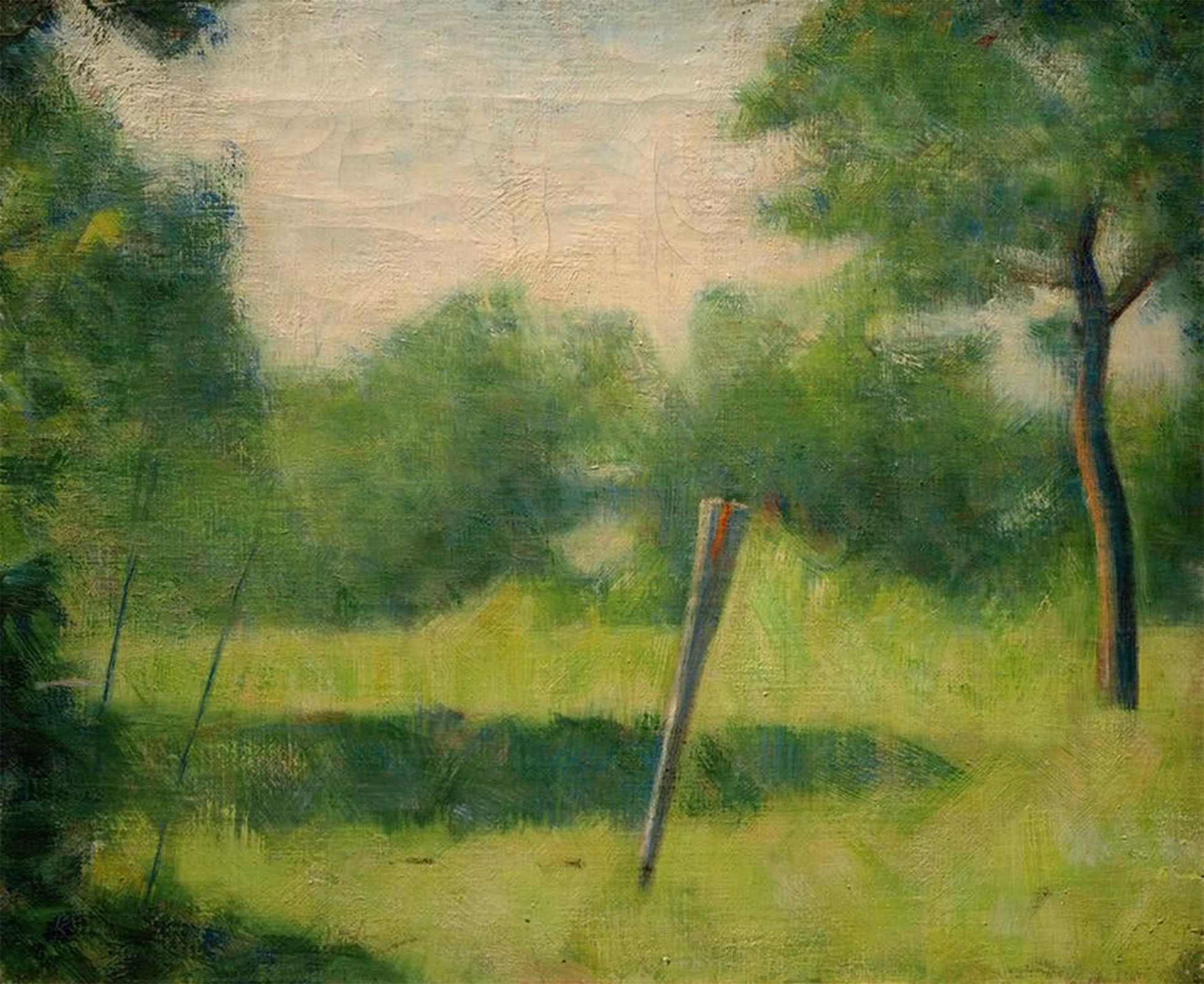 POSTERIIk Vintage Print Pop Art Landscape Artwork Landscape with a Pole by Georges Seurat Art Prints for Office Home Decor 60x90cm