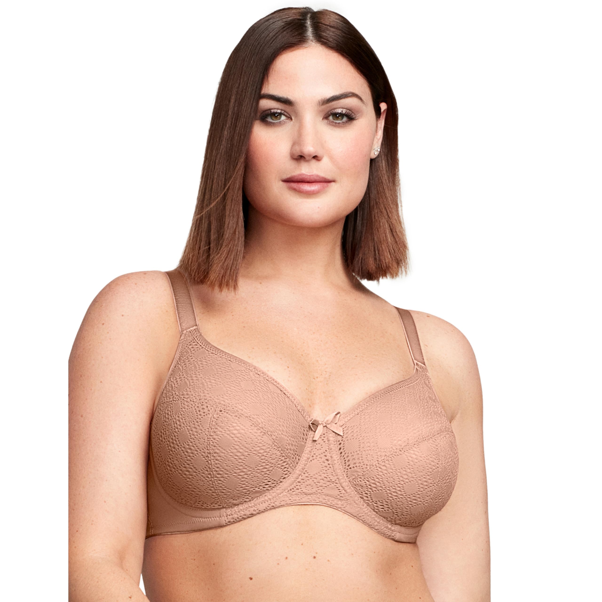 Glamorise Wonderwire Comodidad Encaje Correa #9855 Sujetador de Cobertura Completa Mujer (Pack de 1)