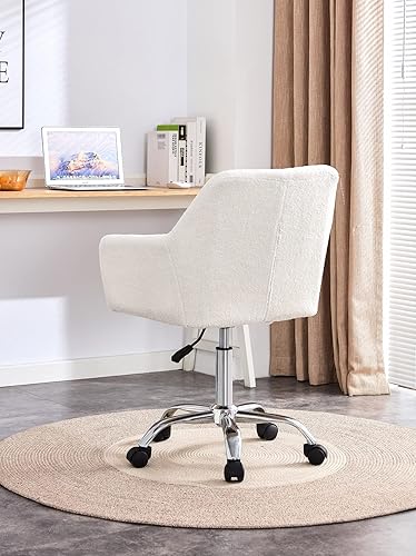 Miniatura 4 de Silla moderna de piel sintética para oficina en casa, silla de tocador de maquillaje elegante tapizada para adolescentes y niñas, silla de