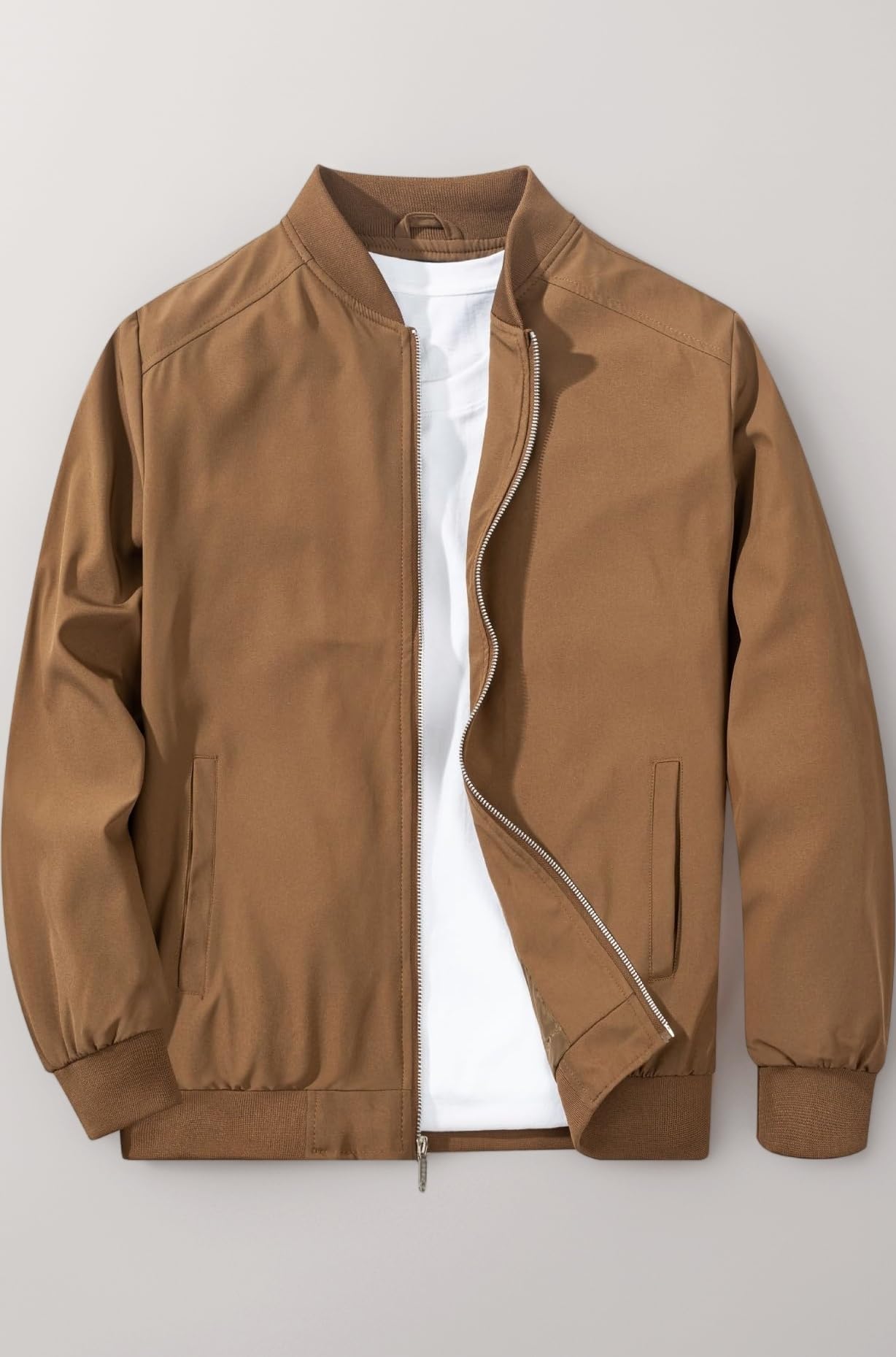 Men's Bomber Jacket Fashion Stylish Lightweight Windbreaker Spring Fall Casual Jackets for Men