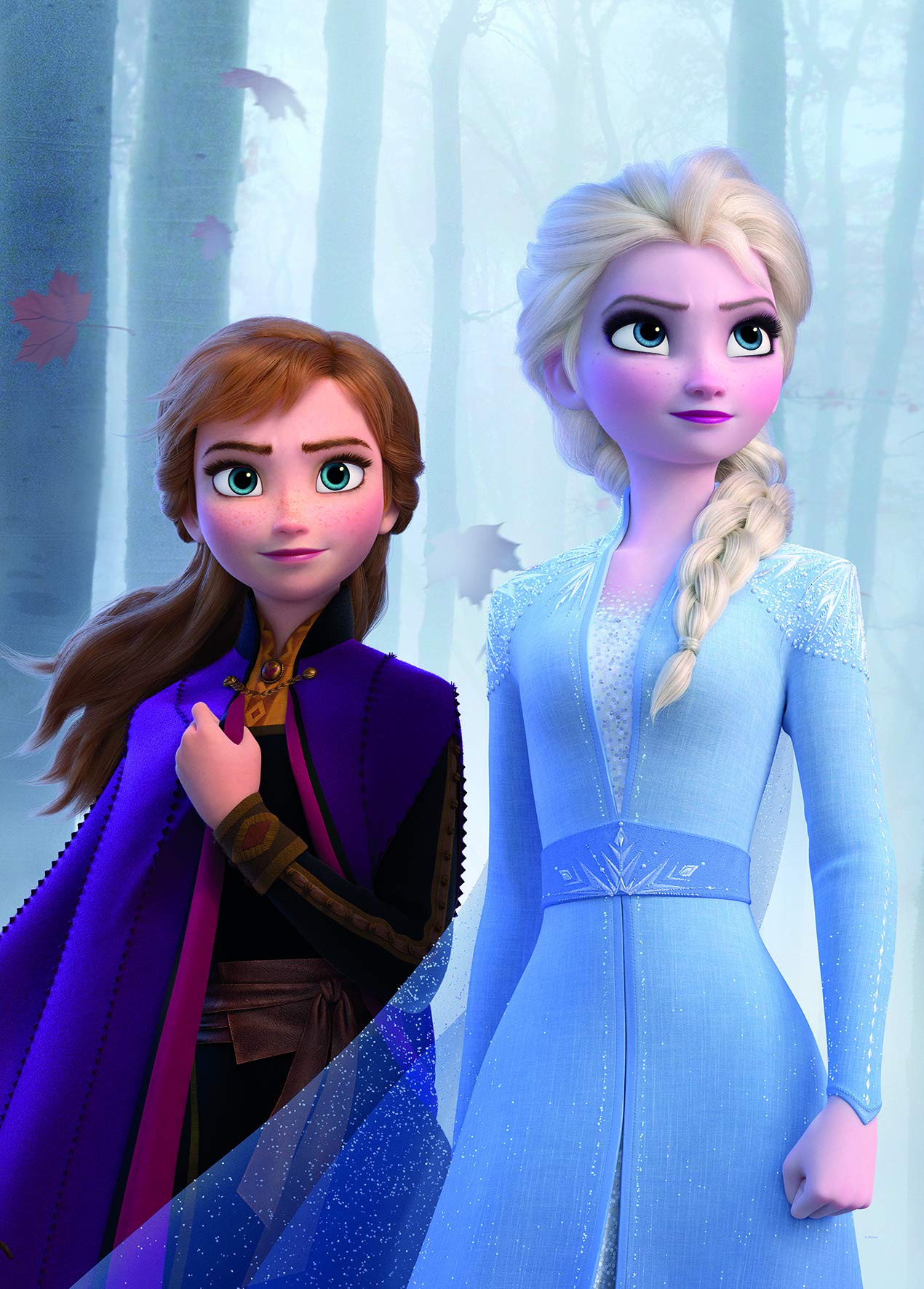 Komar Disney Wall Picture Frozen Sisters in The Wood | Children's Room Decoration Art Print | Without Frame | WB072-50x70 | Size: 50 x 70 cm (Width x Height)
