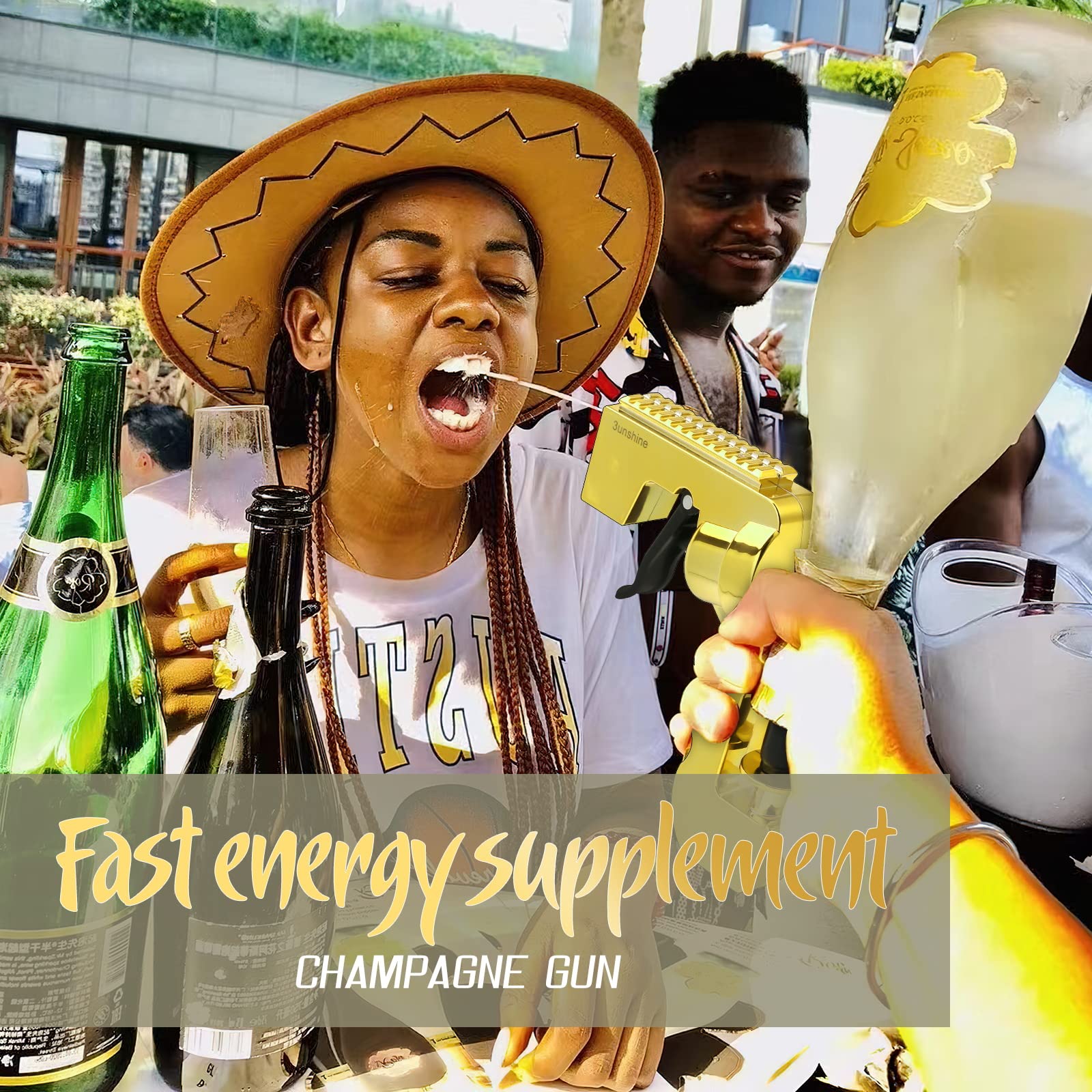 3unshine Champagne Gun The 3rd Generation Beer Gun, Sparkling Champagne