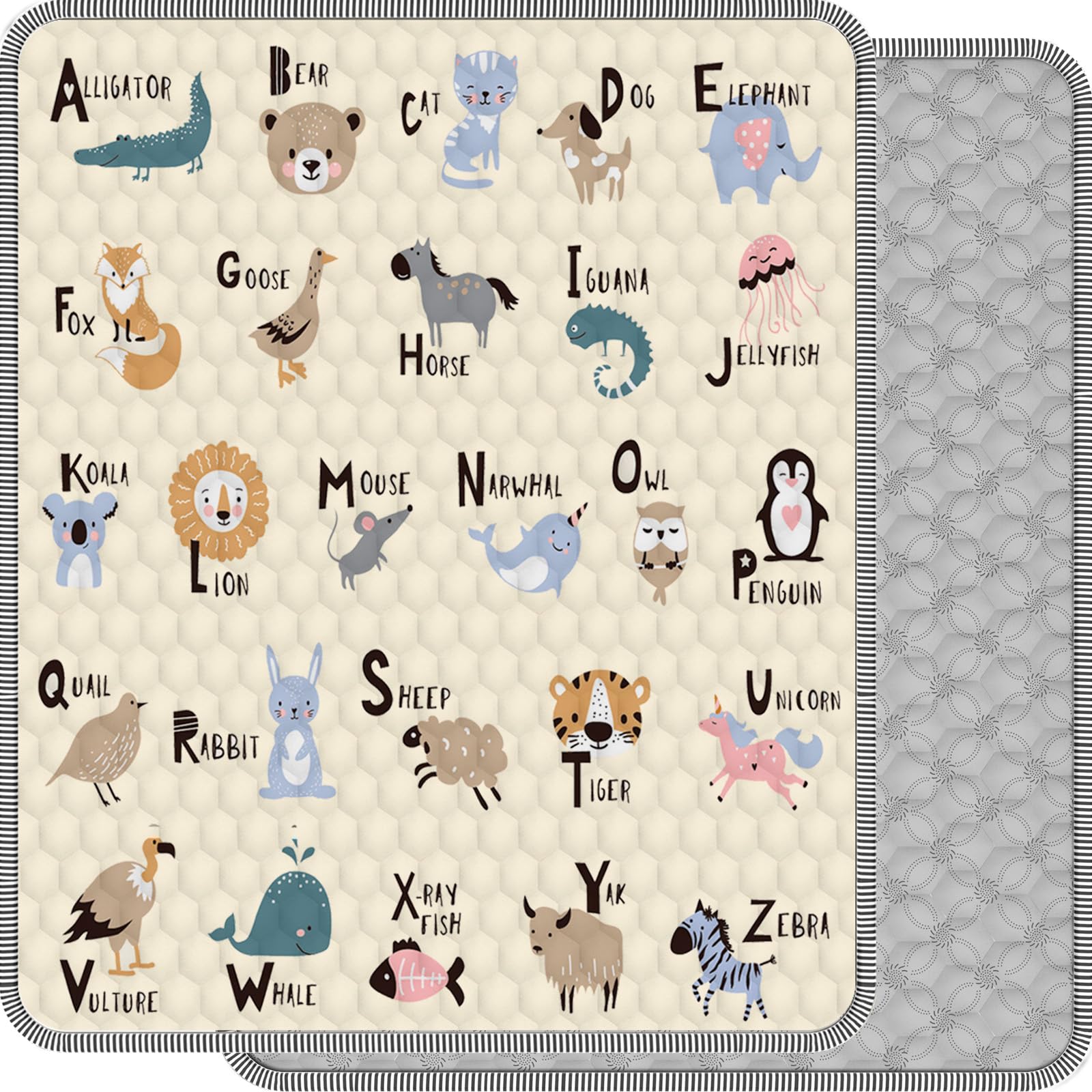 Baby Play Mat for Floor 59x71, Extra Large Soft Portable, Non-Slip Crawling Mat Machine Washable Foldable Playmate for Babies,Toddlers Indoor/Outdoor