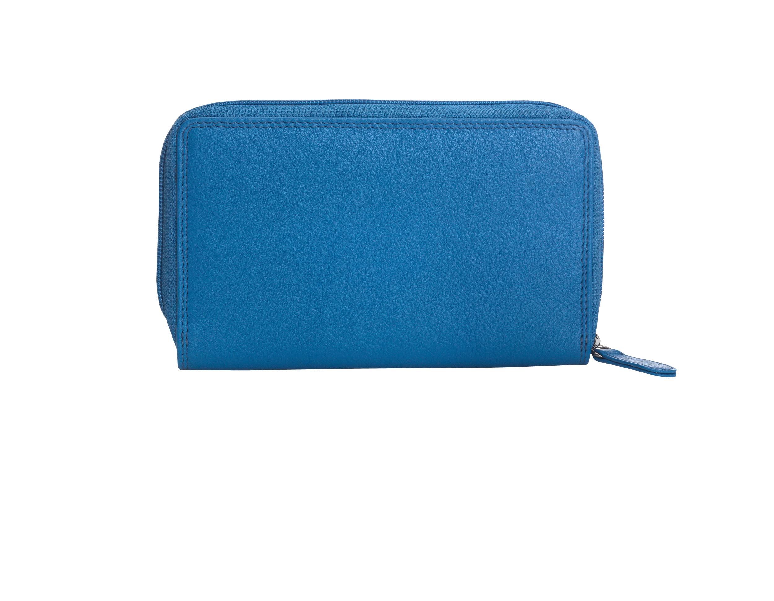 Nürnberg portfel z prawdziwej skóry z ochroną RFID, Royal, 15,5 x 9,5 x 2,5 cm, Portmonetka na monety