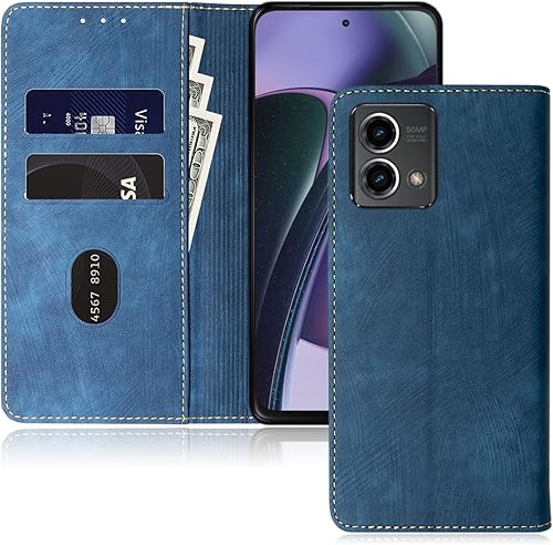 Funda tipo cartera para Motorola Moto g Stylus 5G 2023 con tapa y tapa para teléfono con bloqueo RFID (marrón)