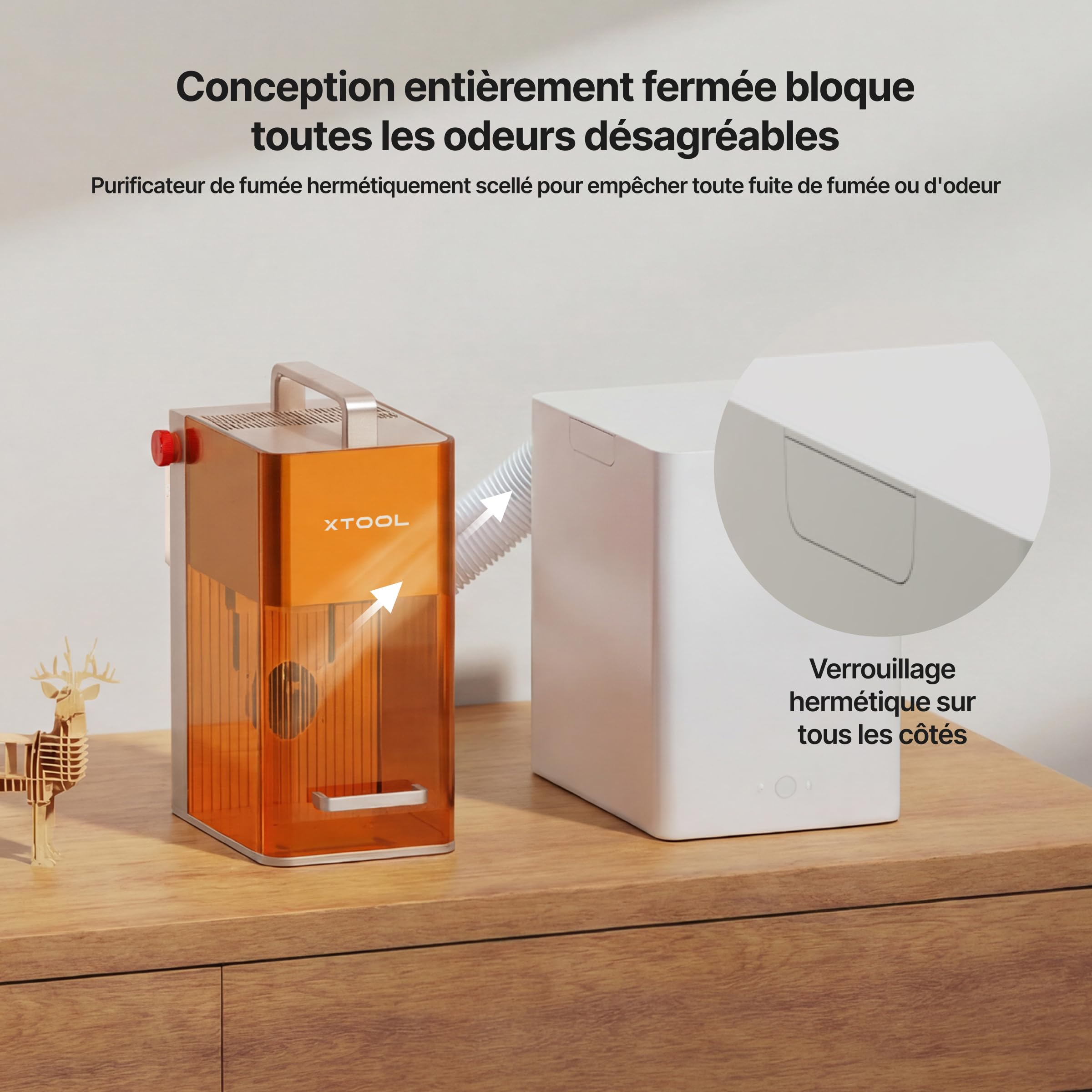xTool Purificateur d’Air pour Fumées de Bureau pour M2 et F2