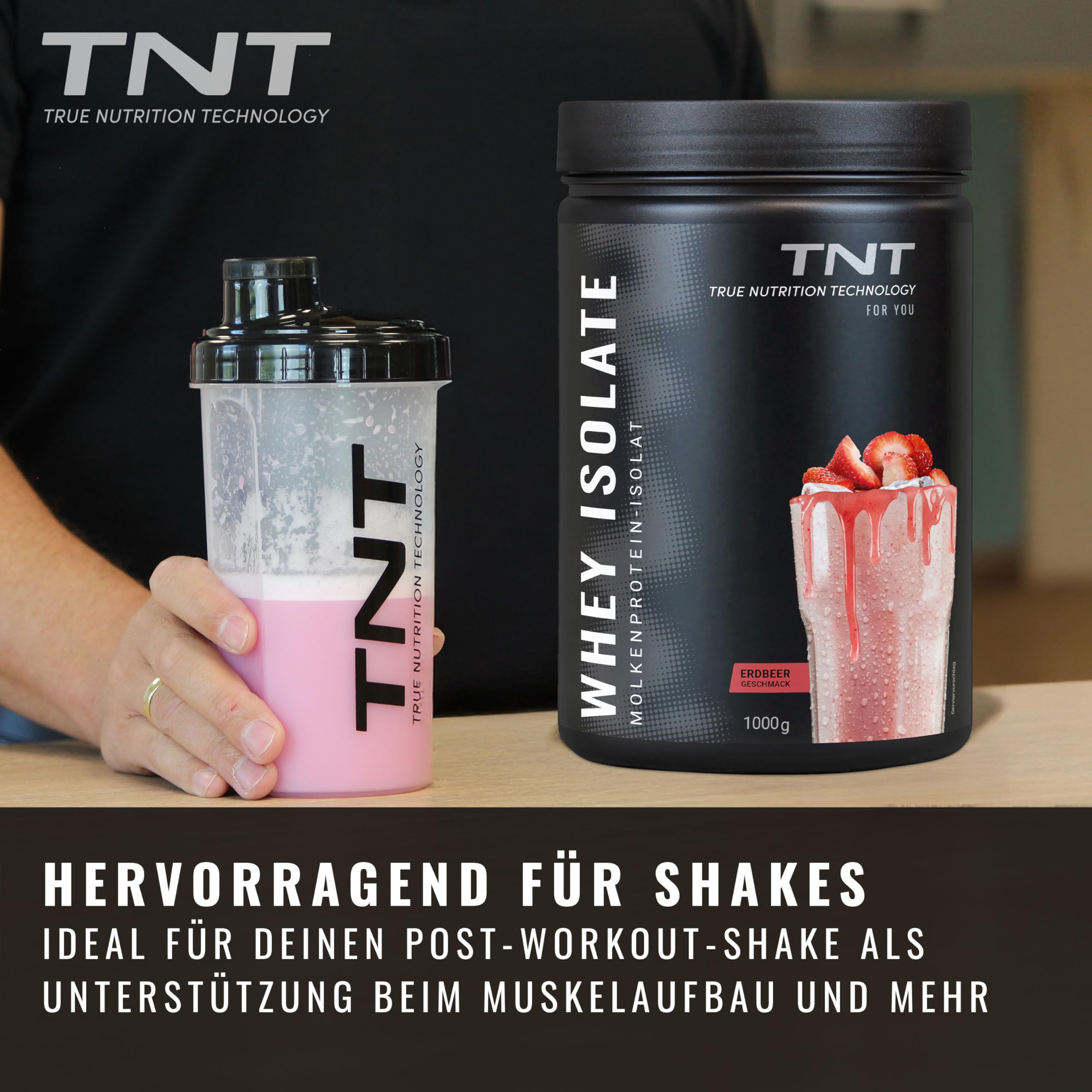 TNT Whey Protein Isolate - 1kg - Molkeprotein Isolat - Rich Chocolate | Eiweißpulver - 25g Protein pro Shake - Tolle Löslichkeit - Leckerer Geschmack - Wenig Fett & Kohlenhydrate - Vegetarisch