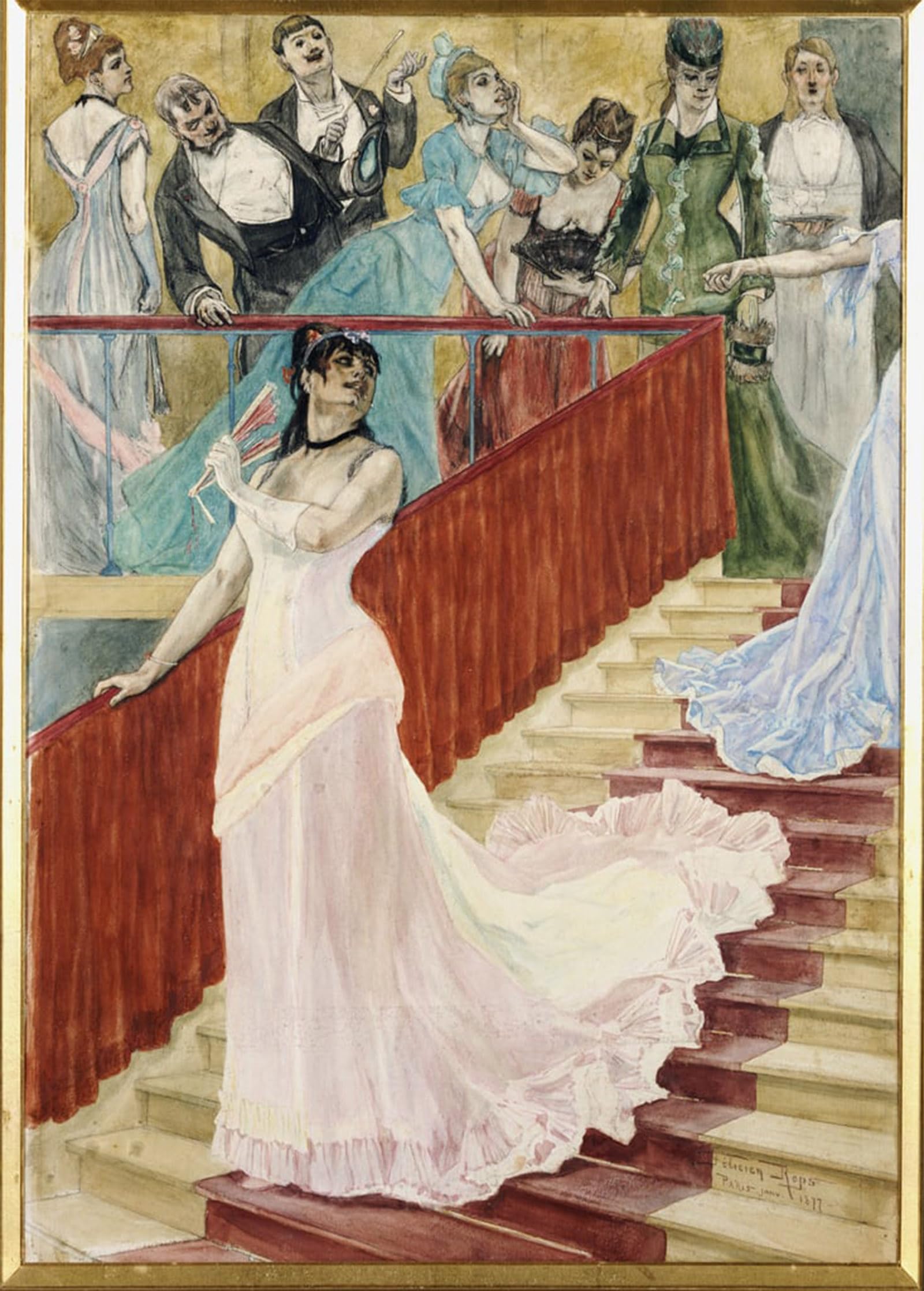 SERENDIPITP Retro Picture Poster Wall Art Pictures Painting Canvas Picture Painting Poster by Félicien Rops Wall Art Canvas Print for Wall Decor 60x90cm