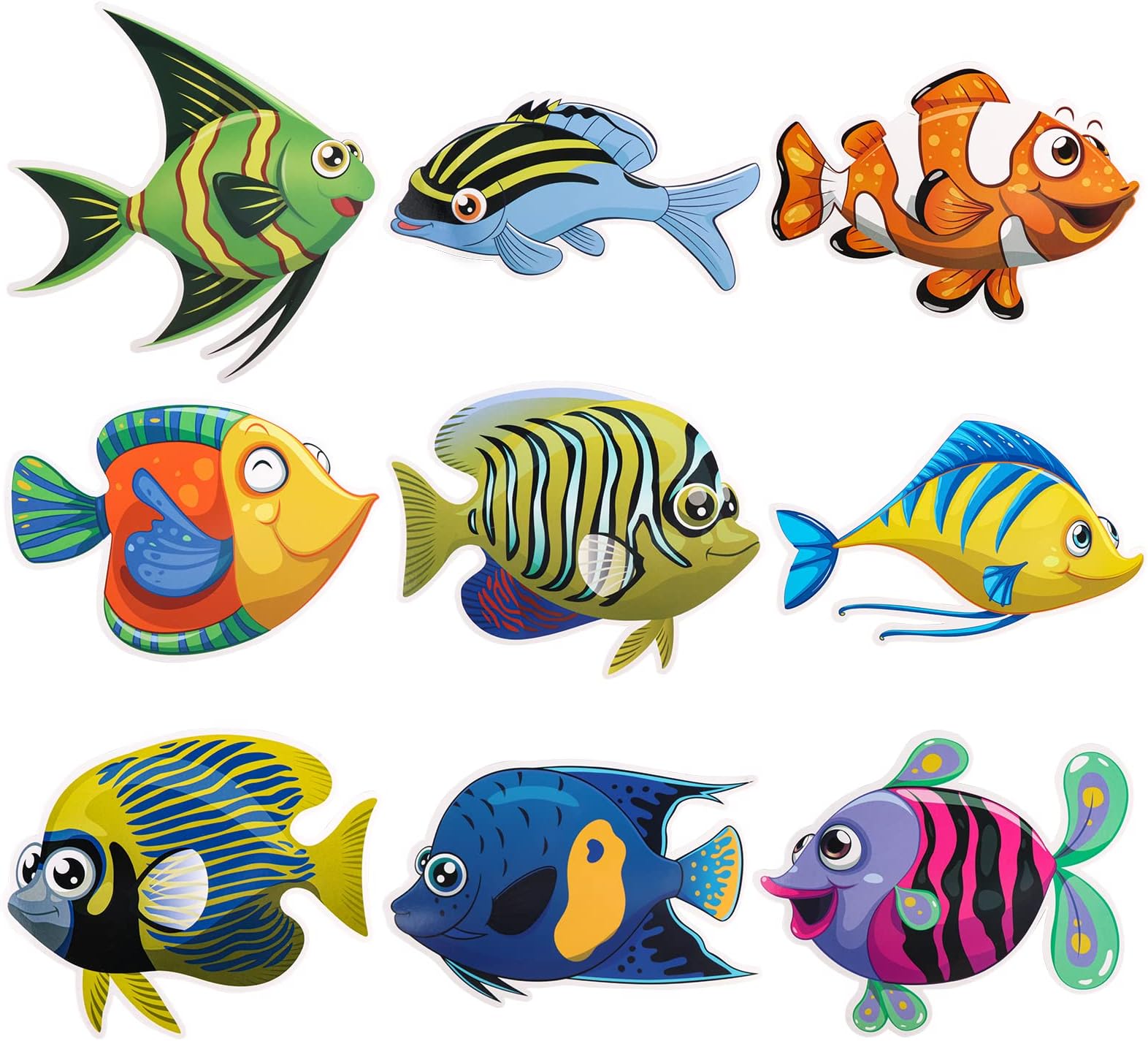 45 Pieces Fish CutOuts Paper Colorful Classroom