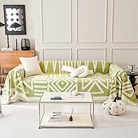 Vista 16 de VClife - Funda para sofá de 3-4 plazas, de felpilla, moderna, antideslizante, gruesa, multiusos, protectora, con borlas, patrón geométrico, 0 a Boho