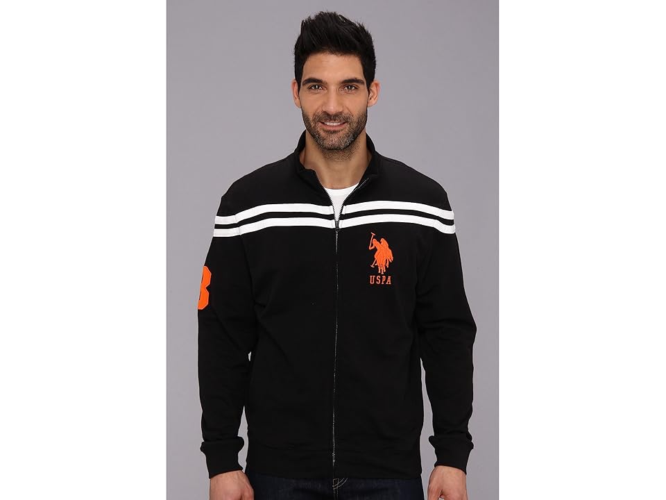 

U.S. POLO ASSN. Chest Stripe Track Jacket (Black) Men's Coat