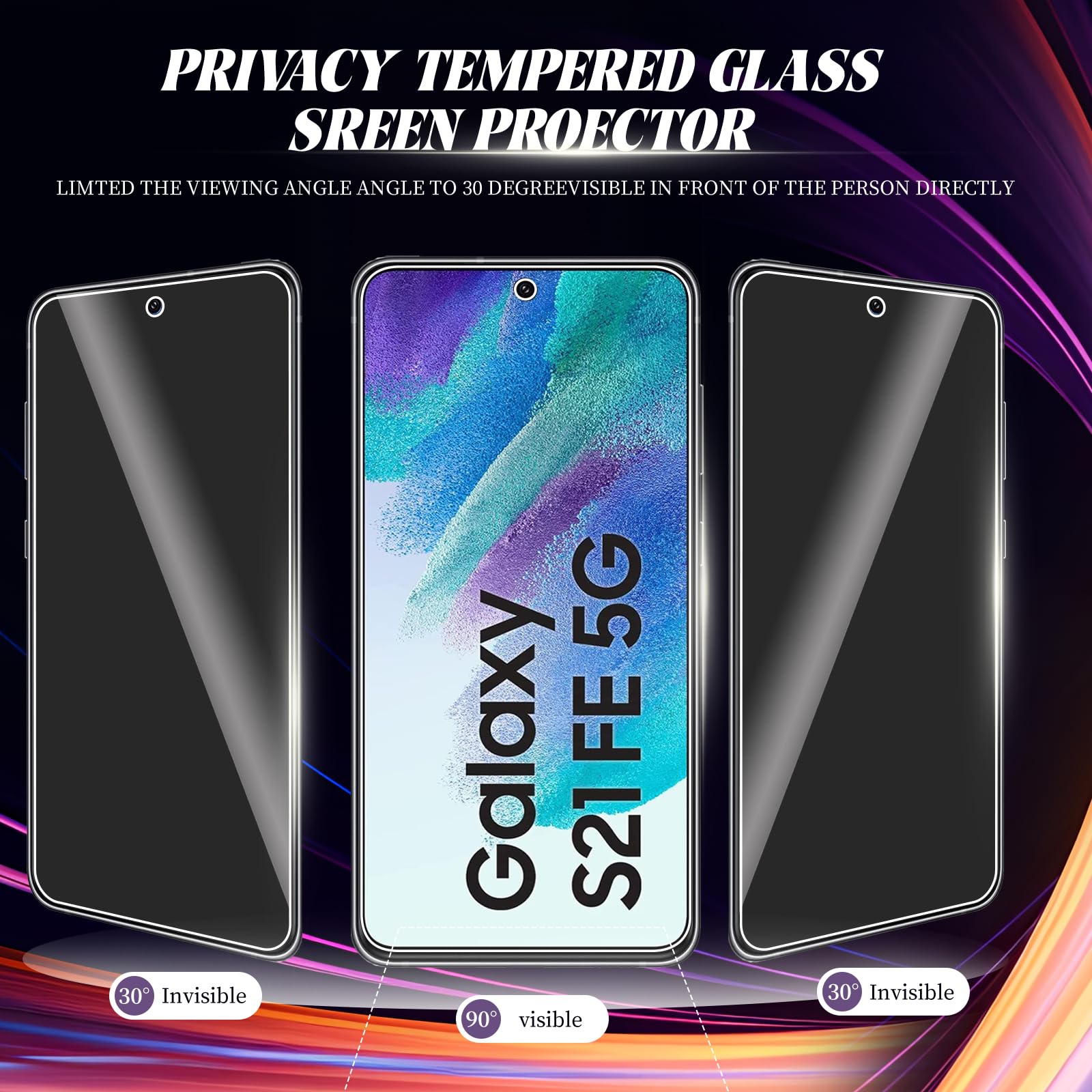 Image secondaire de Protecteur d'Écran Verre Trempé LERINNA pour Samsung Galaxy S21 FE 5G - 2 Pièces
