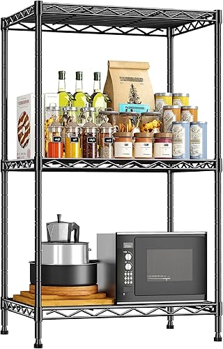 Miniatura 11 de Estantería de metal de 35.6 pulgadas de ancho x 14 pulgadas de profundidad x 36 pulgadas de alto, estantes de almacenamiento ajustables, estantes de