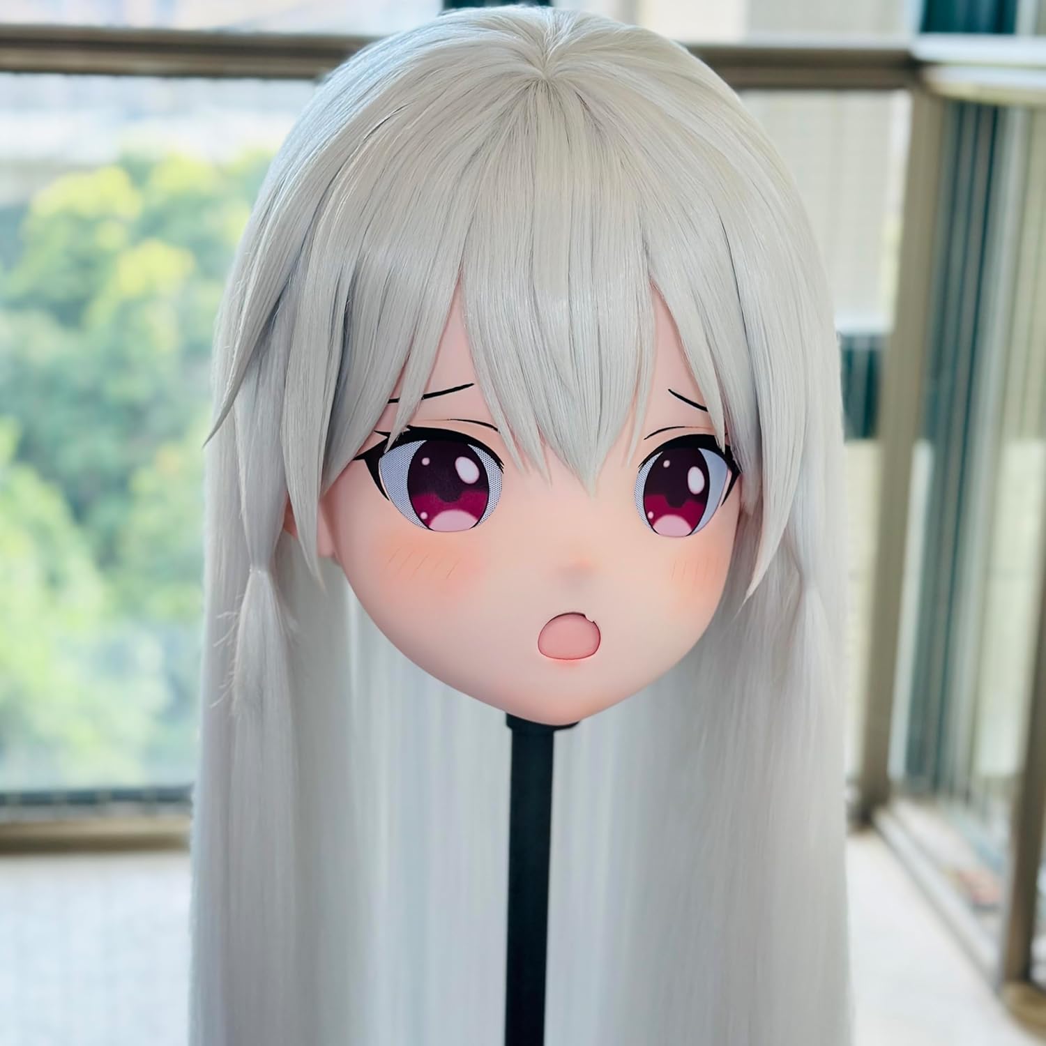 (AK078) Customize Character Crossdressing Full Head With Lock Anime Cosplay Japanese Animego Kigurumi Mask