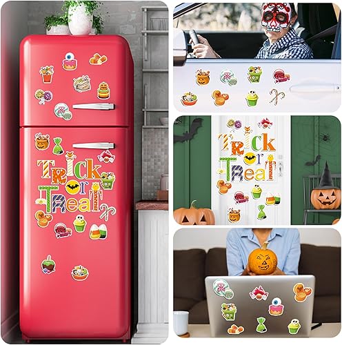 Miniatura 3 de 30 imanes de Halloween para puerta de crucero, decoración de calabaza, murciélago, truco, dulce o truco, imanes magnéticos para puerta de crucero,