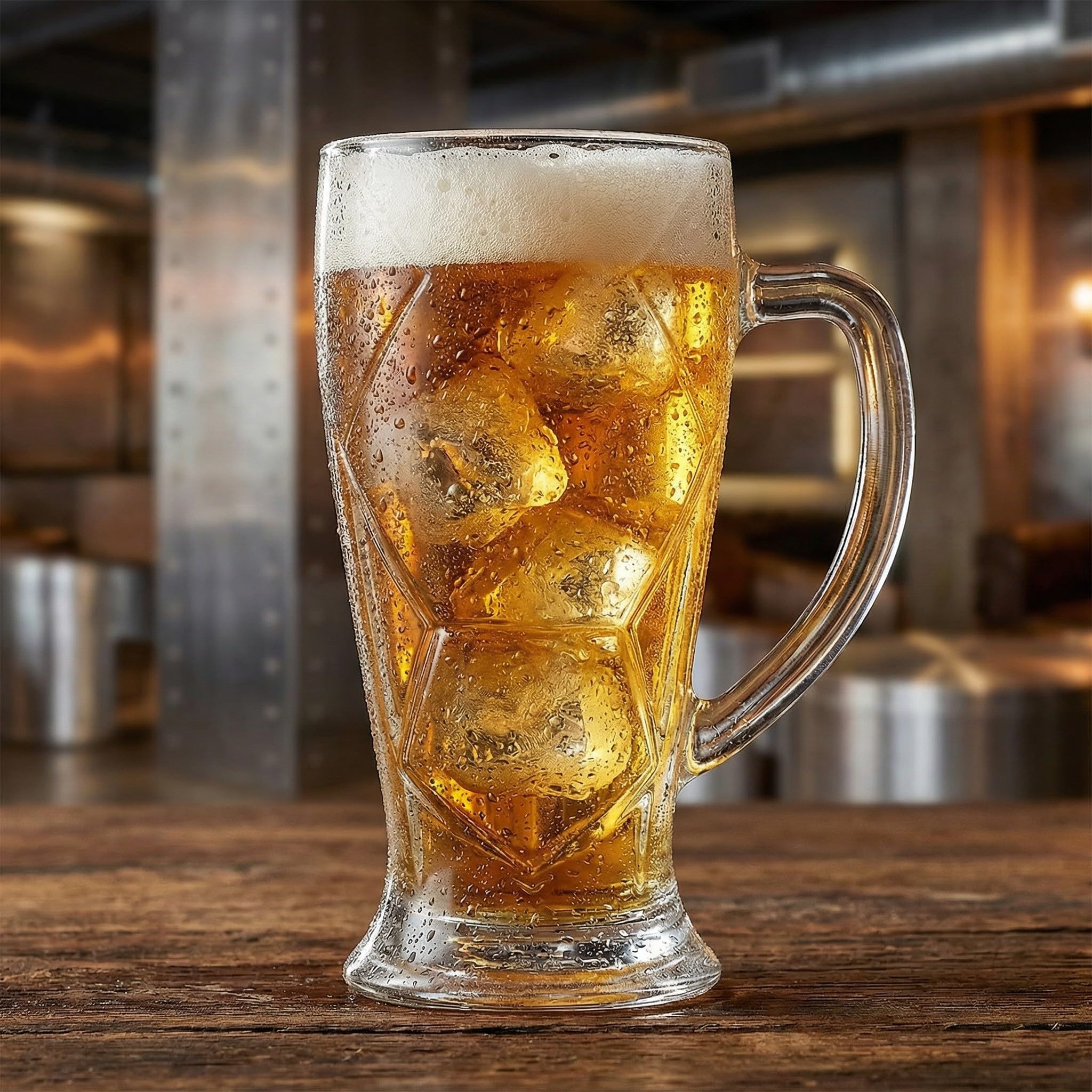 3 Stück Weltcup Bierglas 600ml aus Glas mit Henkel